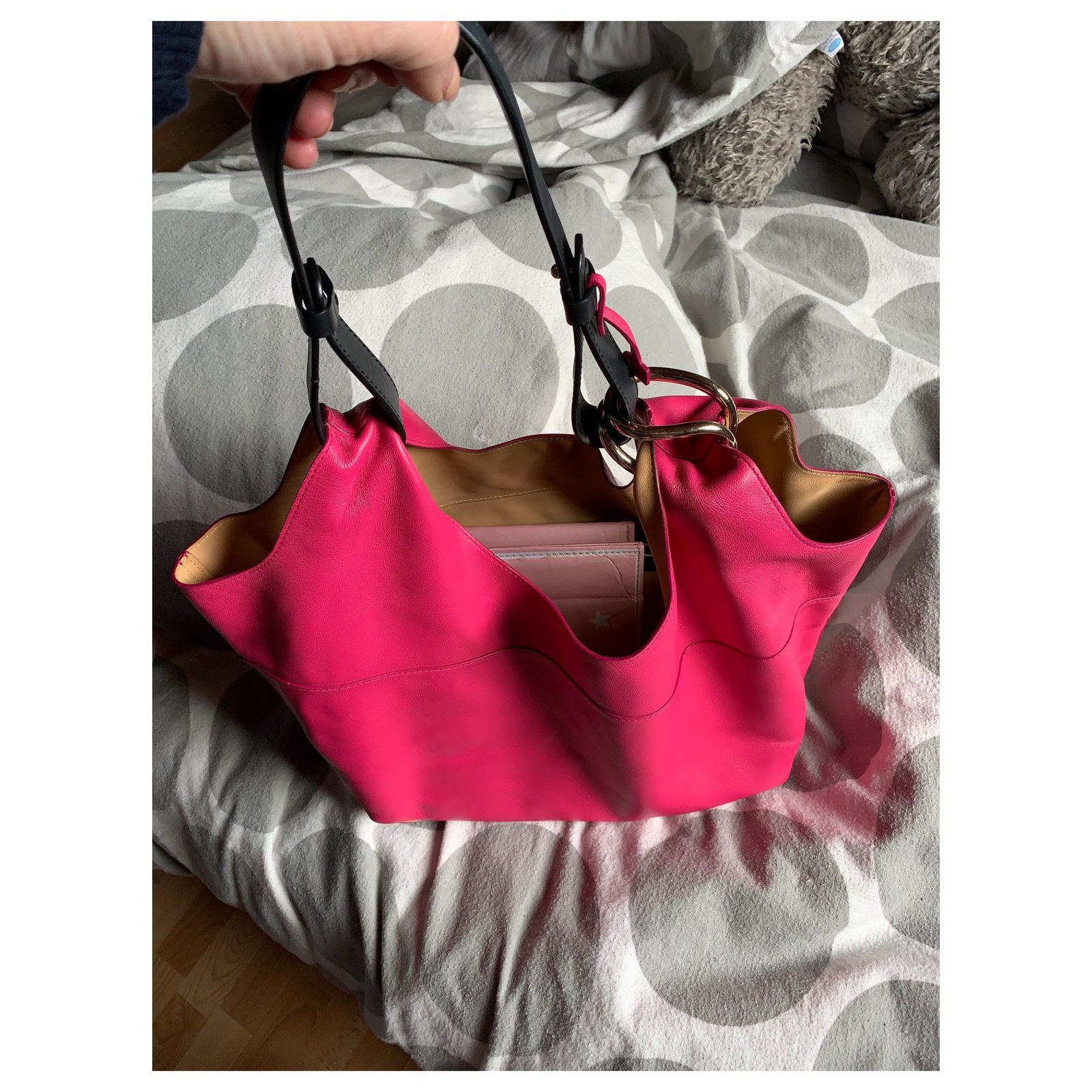 sac a main delvaux givry with me cuir fushia new
