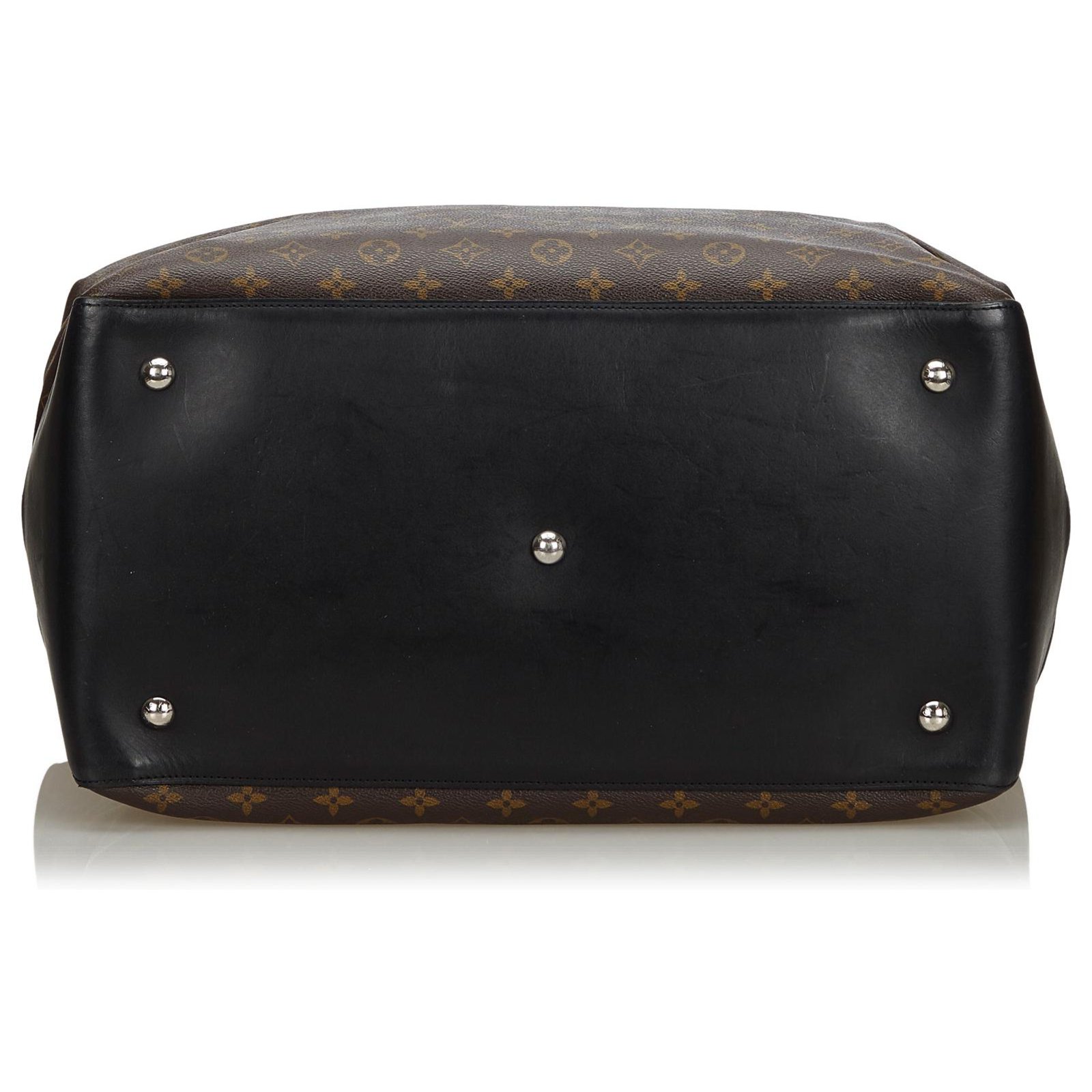 Louis Vuitton Brown Monogram Macassar Neo Greenwich Black Leather Cloth  ref.137152 - Joli Closet