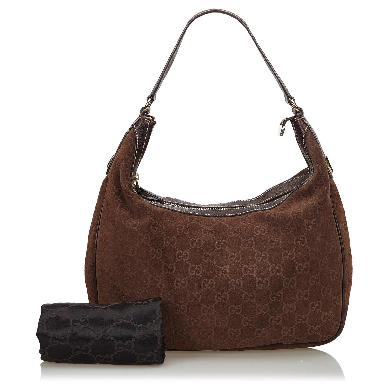 Hobo handbag Gucci Brown in Suede - 36152063
