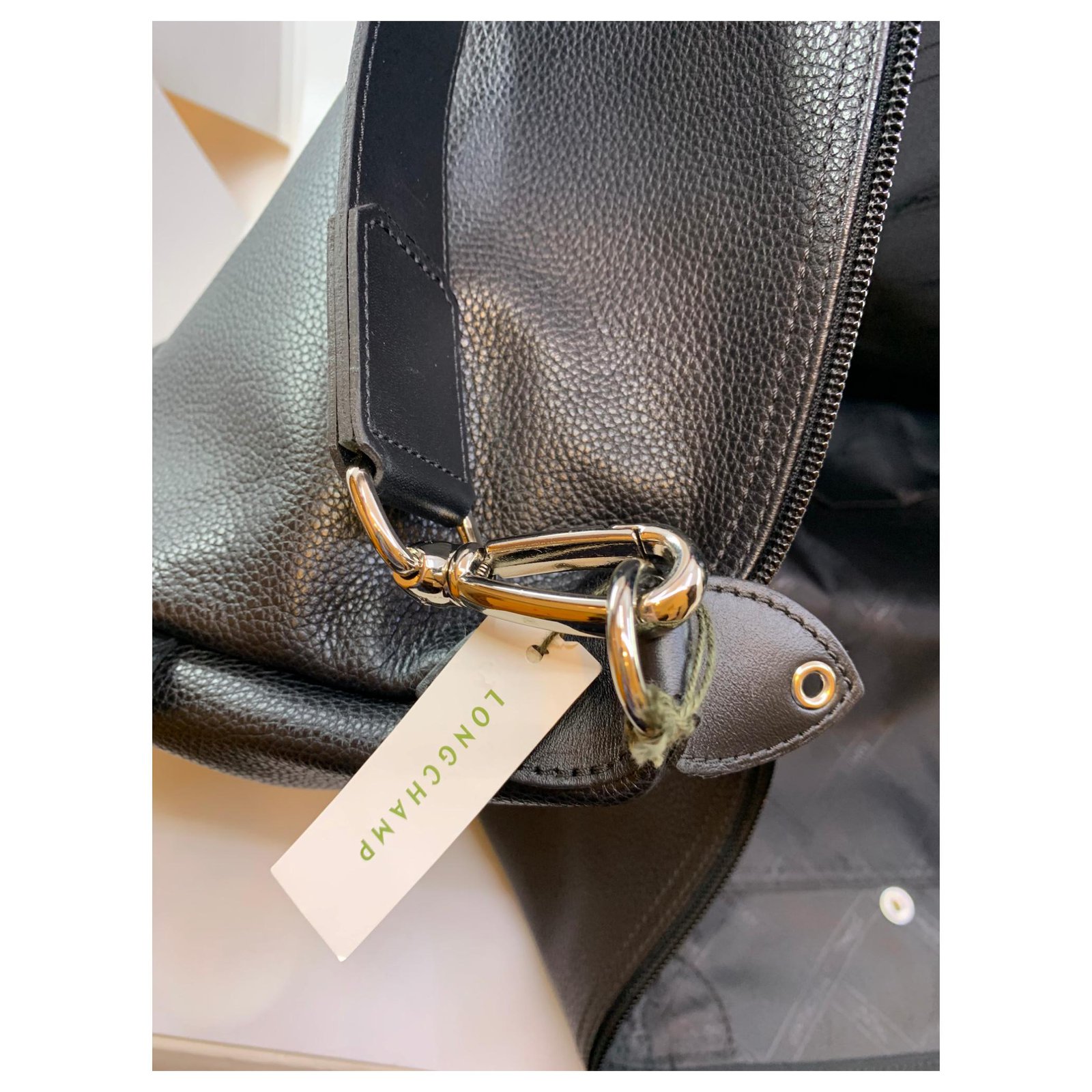 Longchamp LE FOULONNÉ Travel bag S - Navy Blue Leather – Every