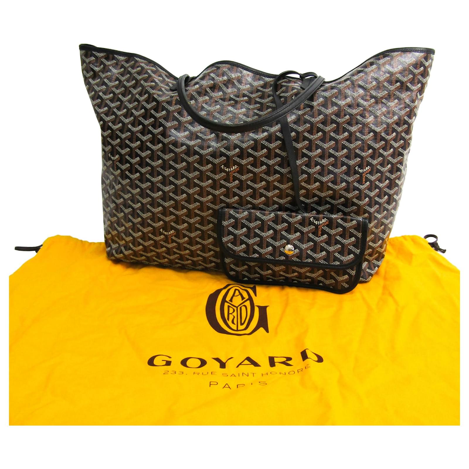 Goyard Black Goyardine Saint Louis GM Cloth Cloth ref.935537