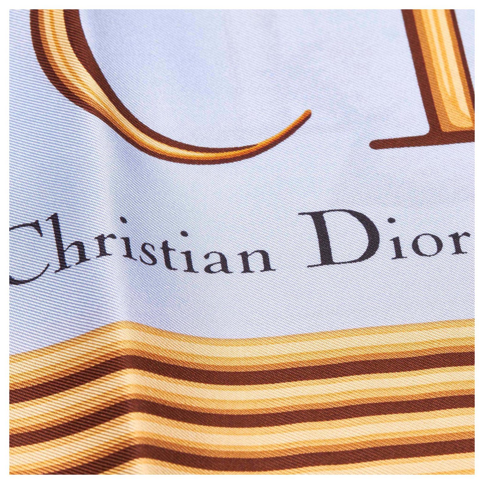Dior Blue Printed Silk Scarf Multiple colors Navy blue Cloth ref.137731 ...