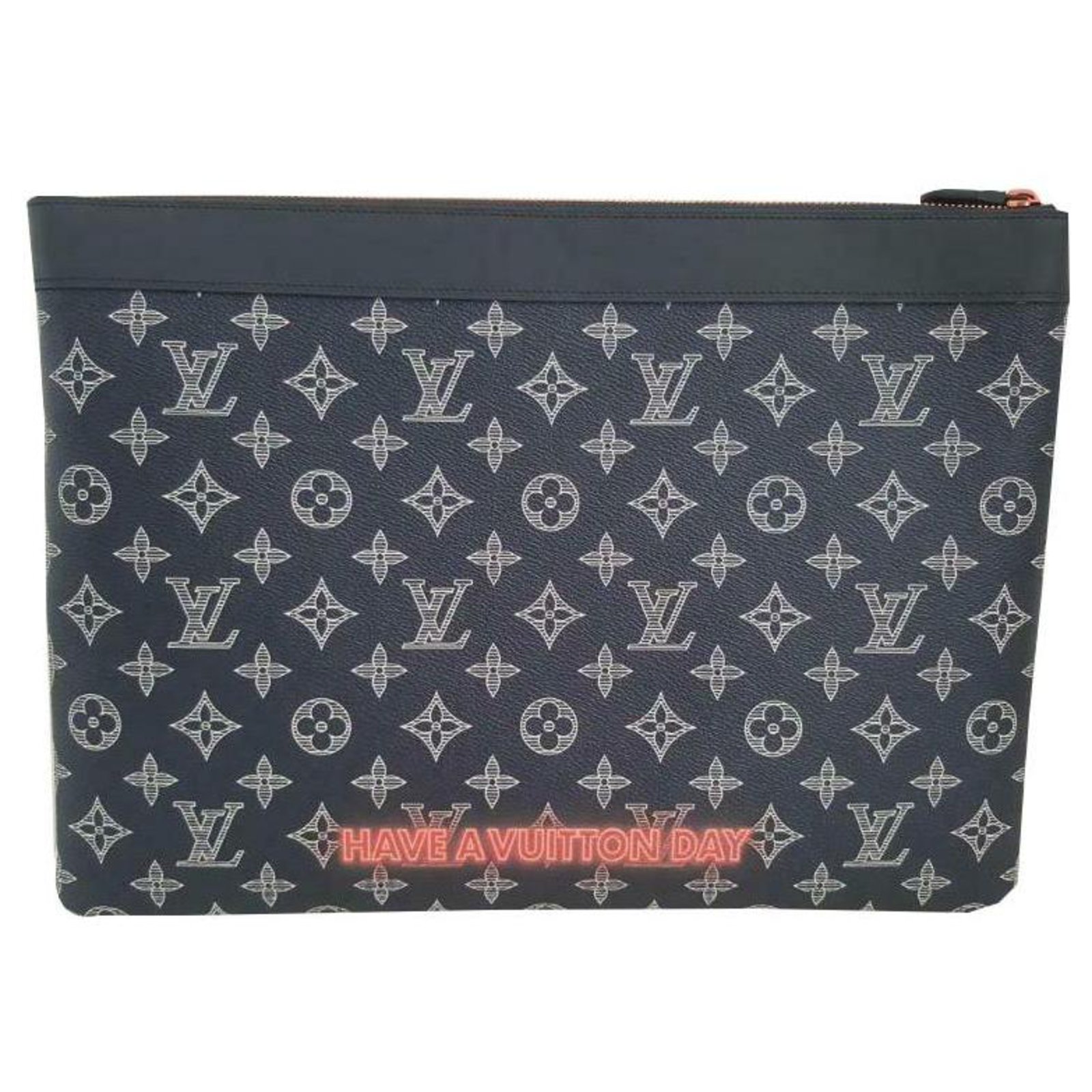 Louis Vuitton Pochette Apollo Limited Edition Clutch Bag Upside Down LV Logo