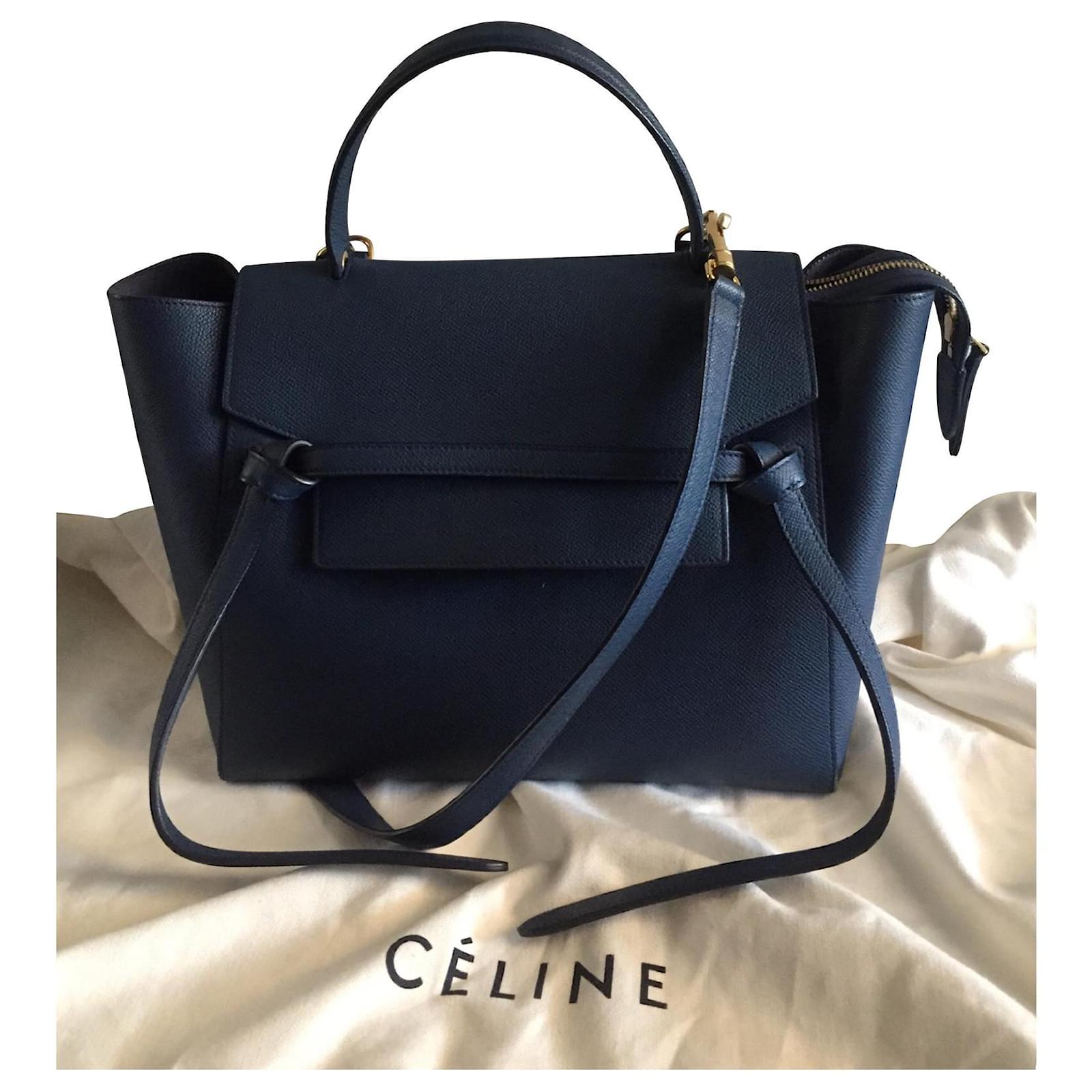 Céline belt bag Blue Leather ref.138018 Joli Closet
