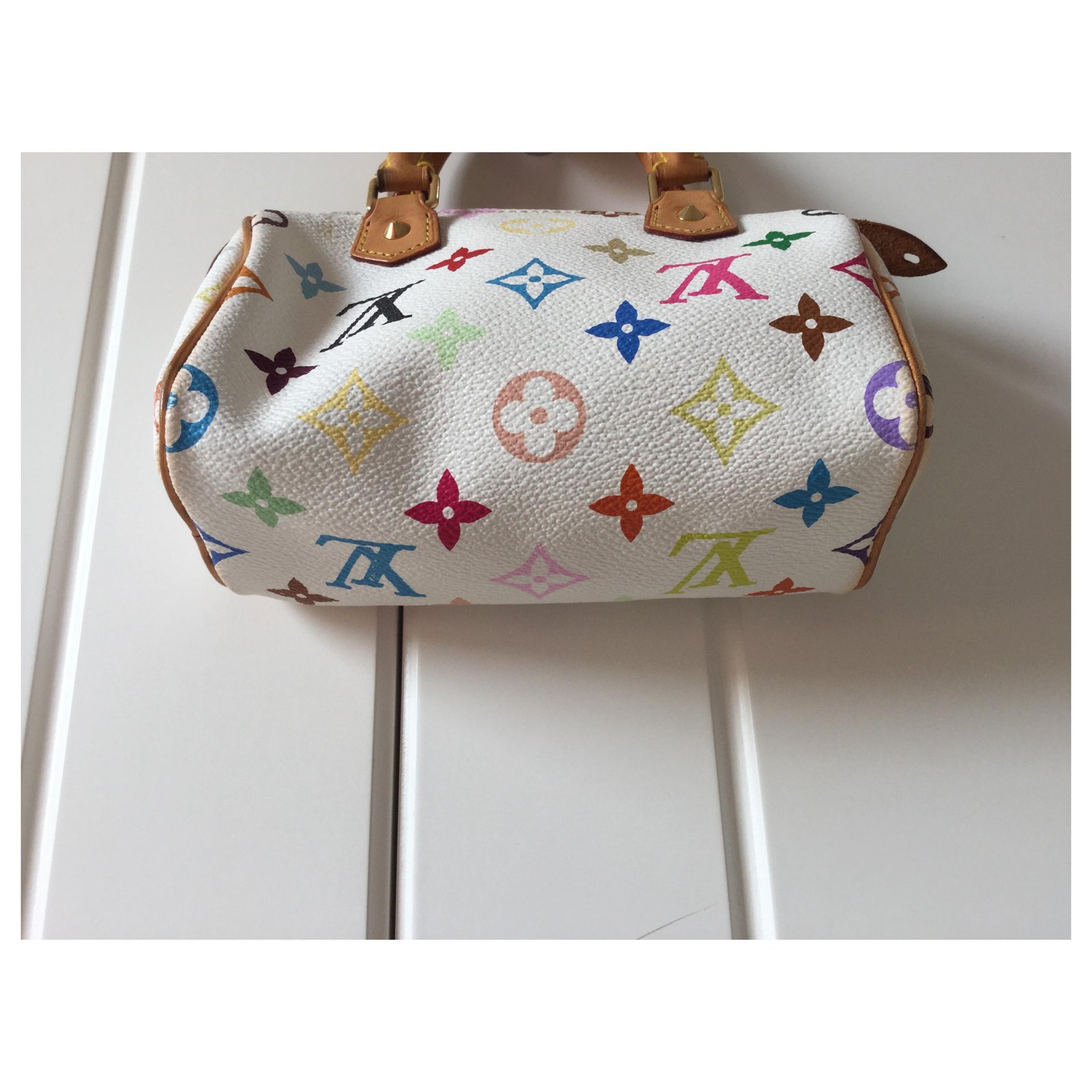 Nano speedy / mini hl cloth handbag Louis Vuitton White in Cloth - 27493875
