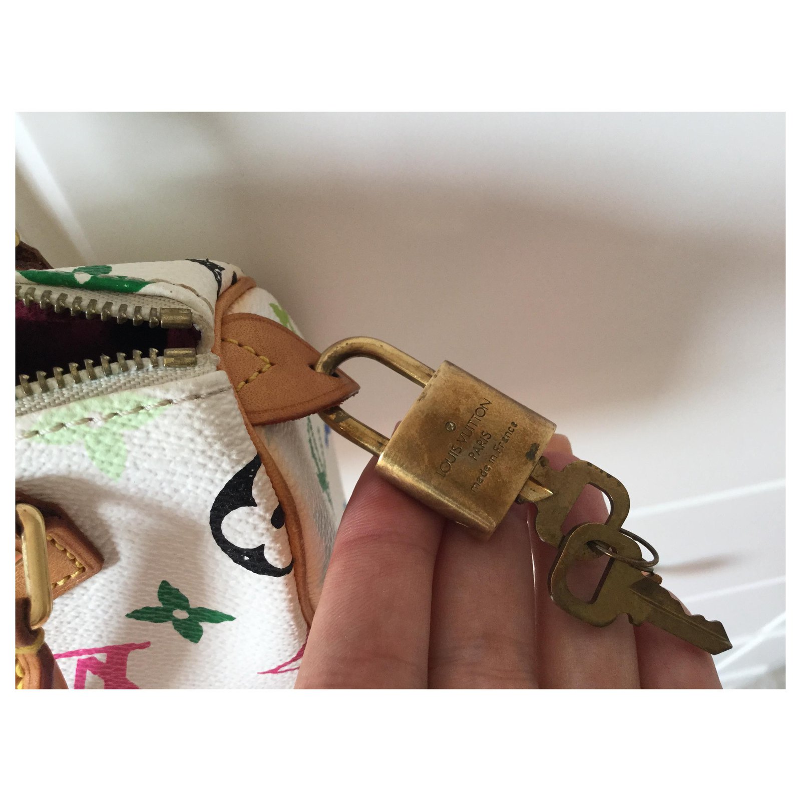 Nano speedy / mini hl cloth handbag Louis Vuitton Gold in Cloth - 34380995