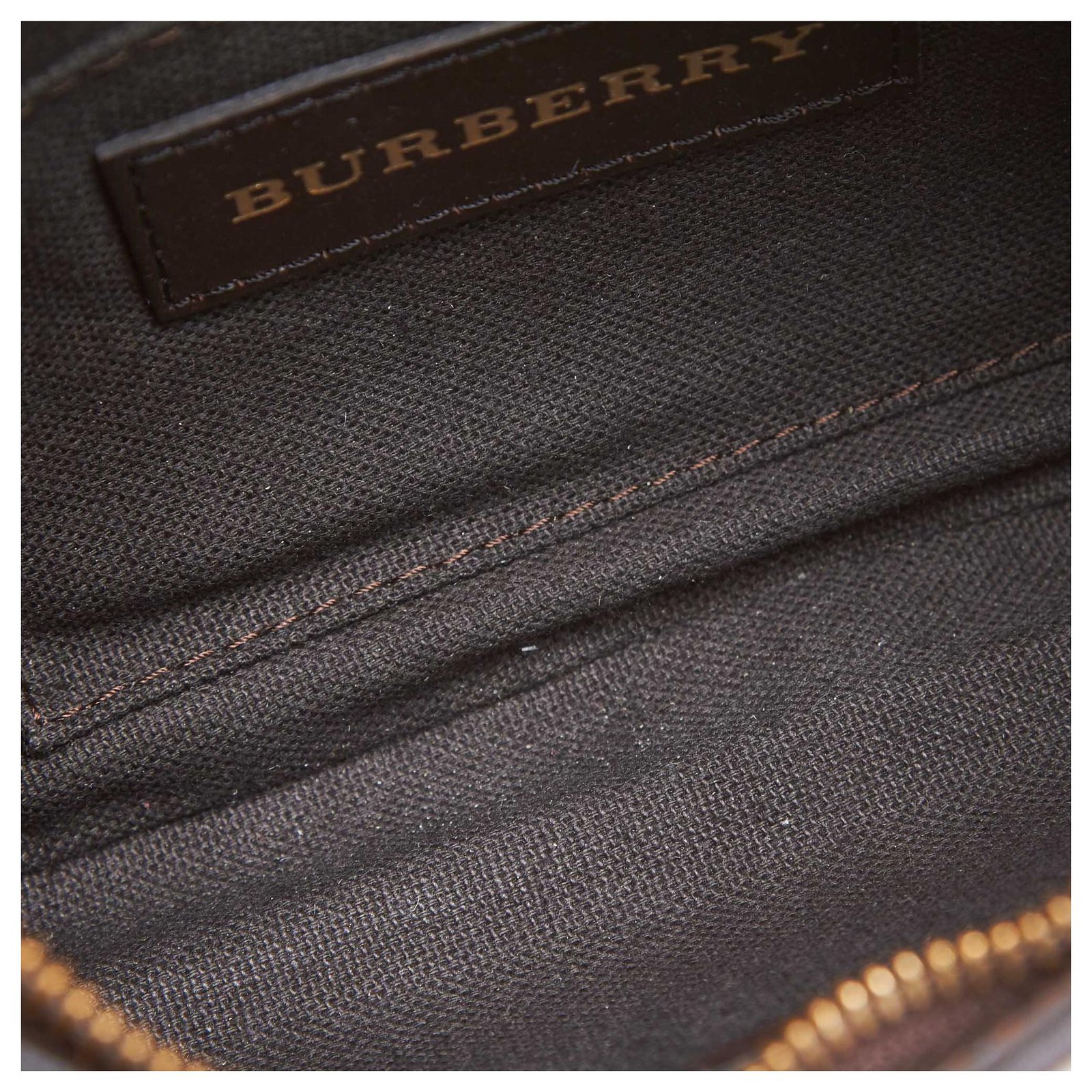 Burberry Brown Haymarket Check Canvas Baguette Multiple colors Beige  Leather Cloth Cloth ref.139016 - Joli Closet