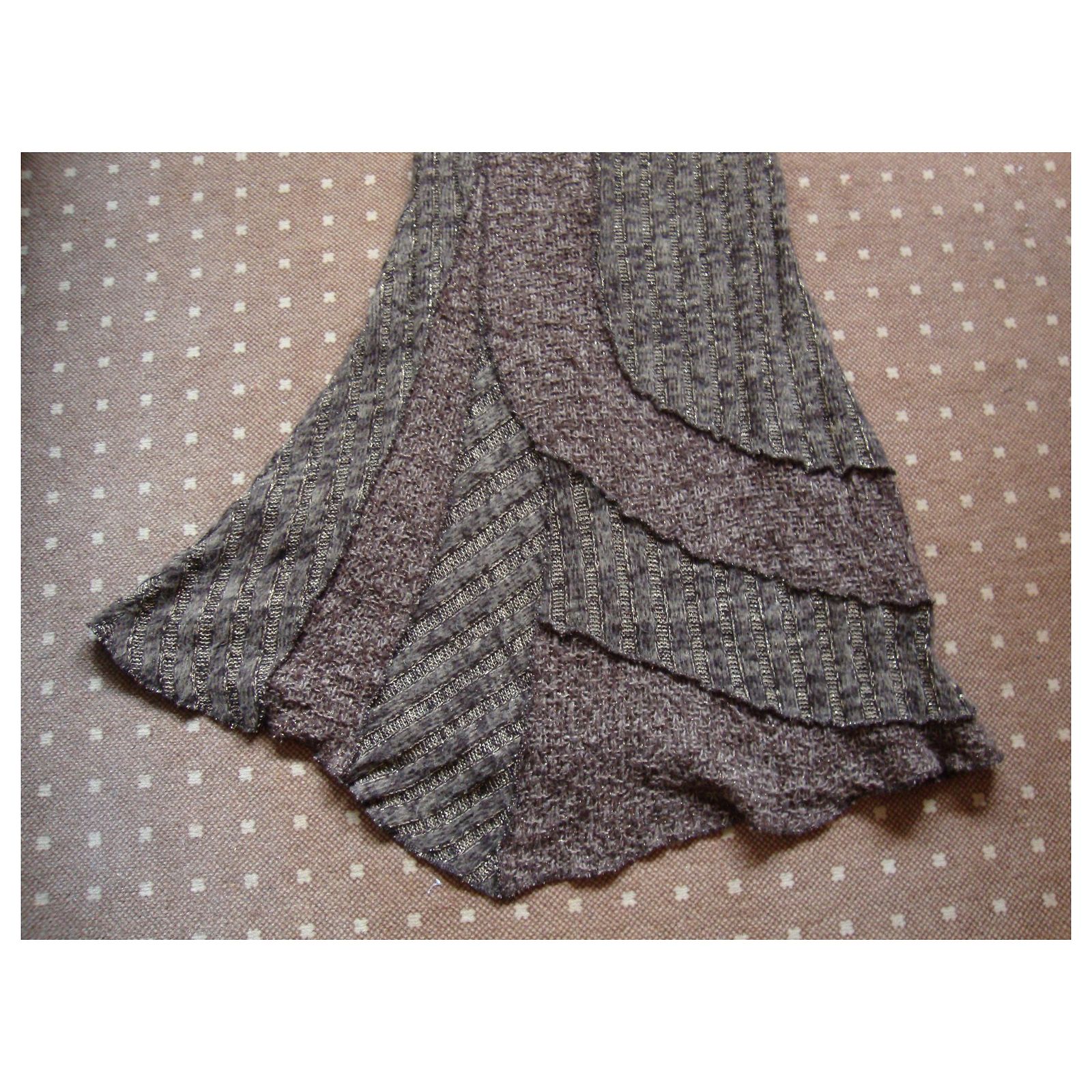Jupe Fleurie Marron Jones New York En Laine/rayonne - Taille 6 (US), Coupe A-Line, Occasion Très Bon état
