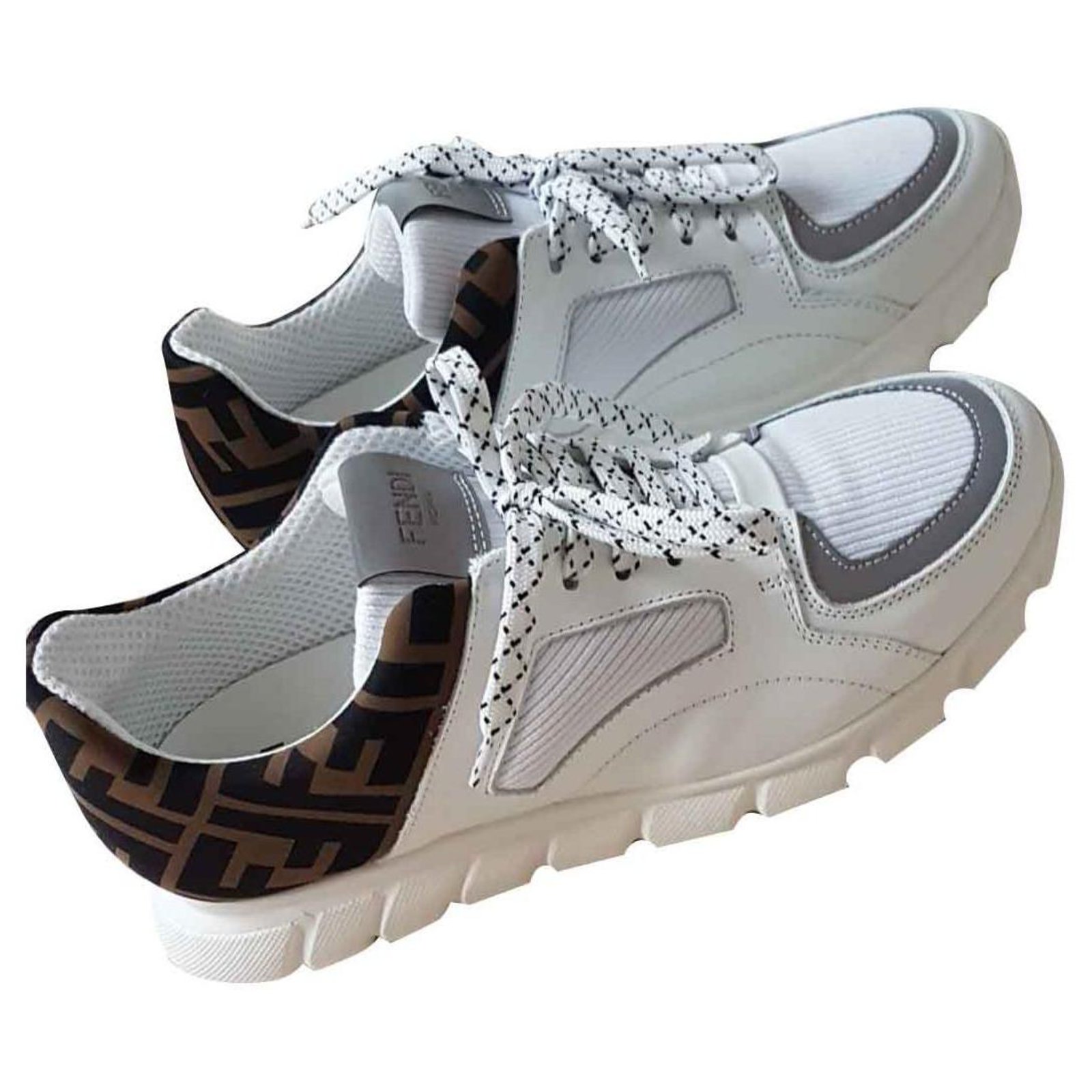 Fendi sneakers White Cotton ref.139758 - Joli Closet
