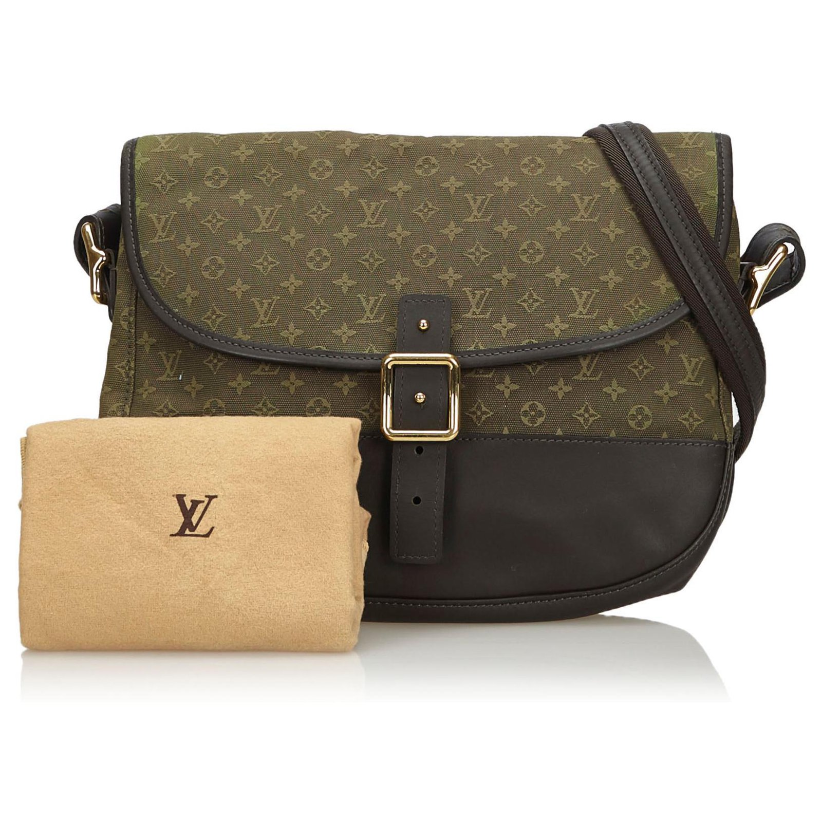 Louis Vuitton Khaki Berangere Flap 4lk0103 Green Monogram Mini Lin