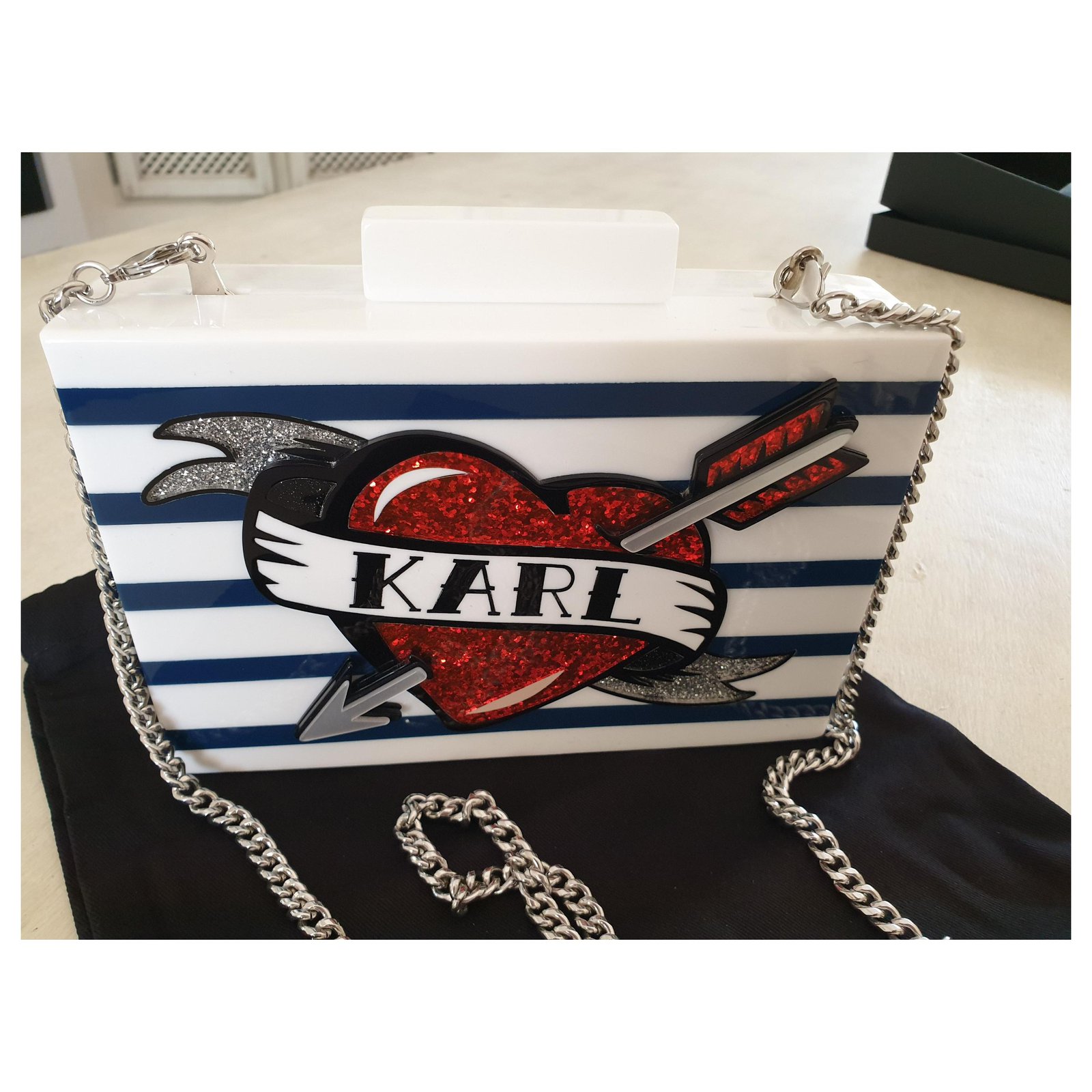 Karl Lagerfeld Woc Wallet Clutch Resin ref.140124 - Joli Closet