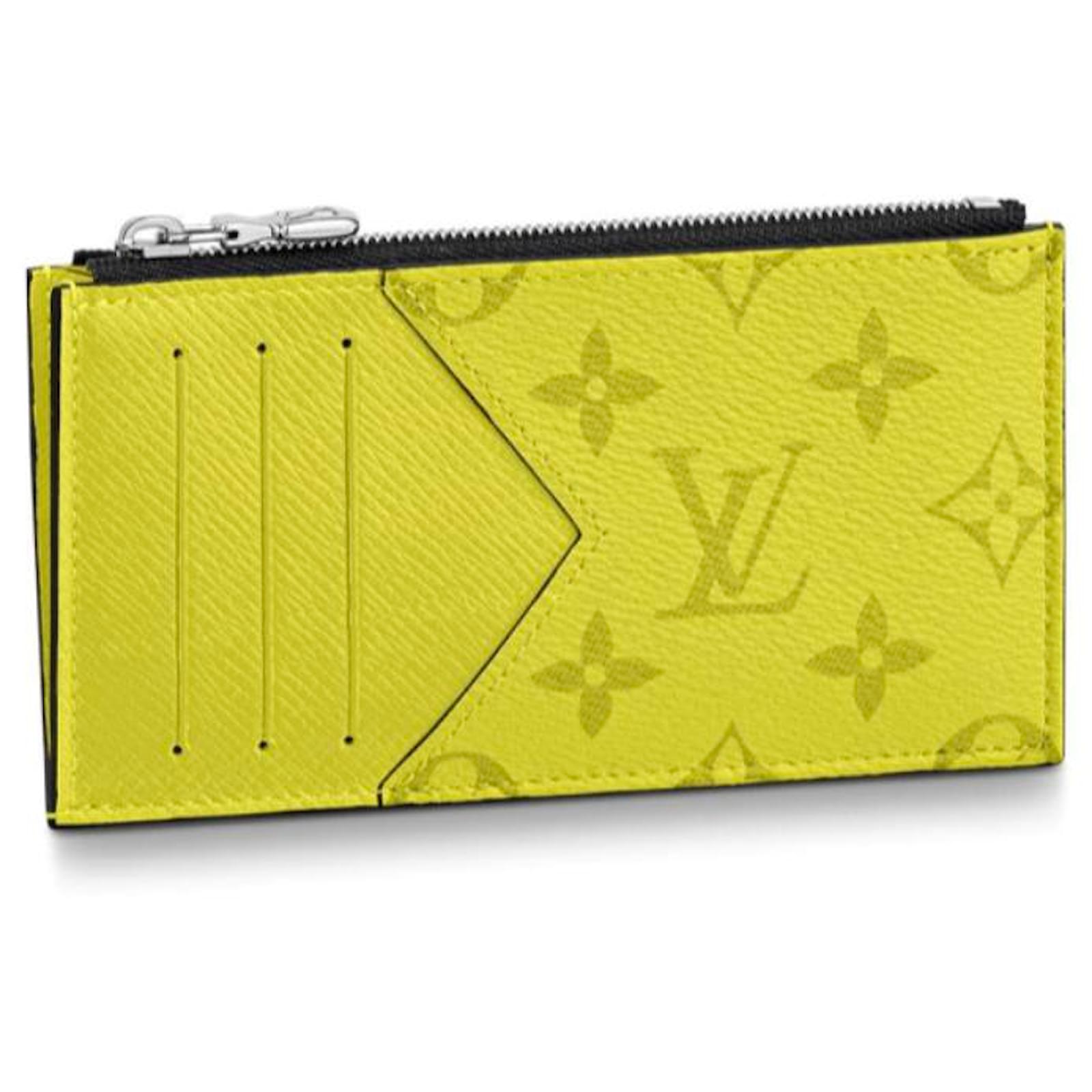 Louis Vuitton card holder Yellow Leather ref.140579 Joli Closet