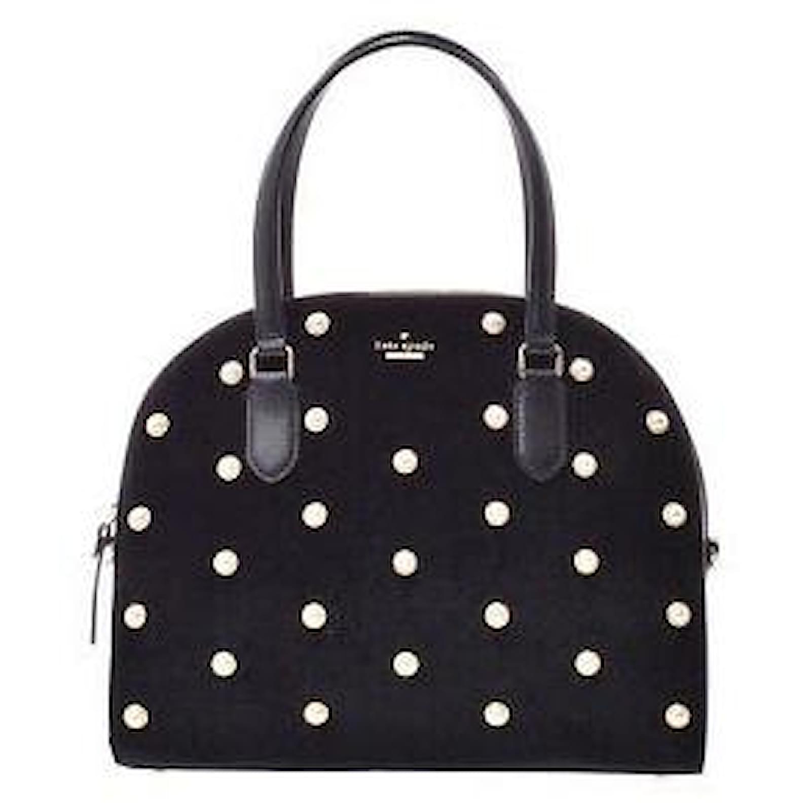 Kate Spade Velvet Sac ?� main Velours Noir ref.140758 - Joli Closet