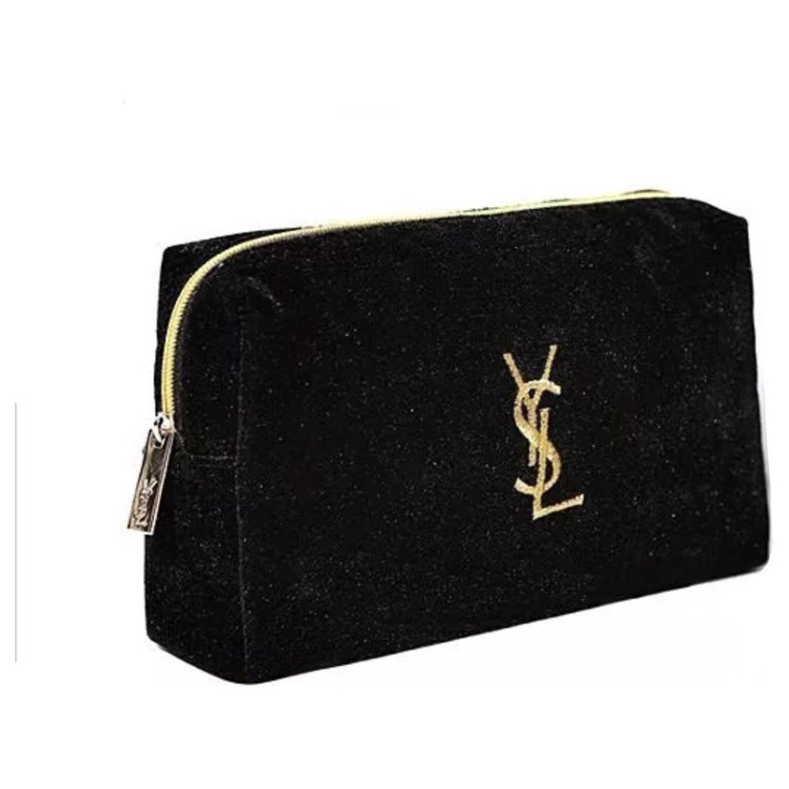 YSL BEAUTY MAKEUP BAG AND COTTON POUCH  Ysl beauty, Makeup bag, Black  leather satchel
