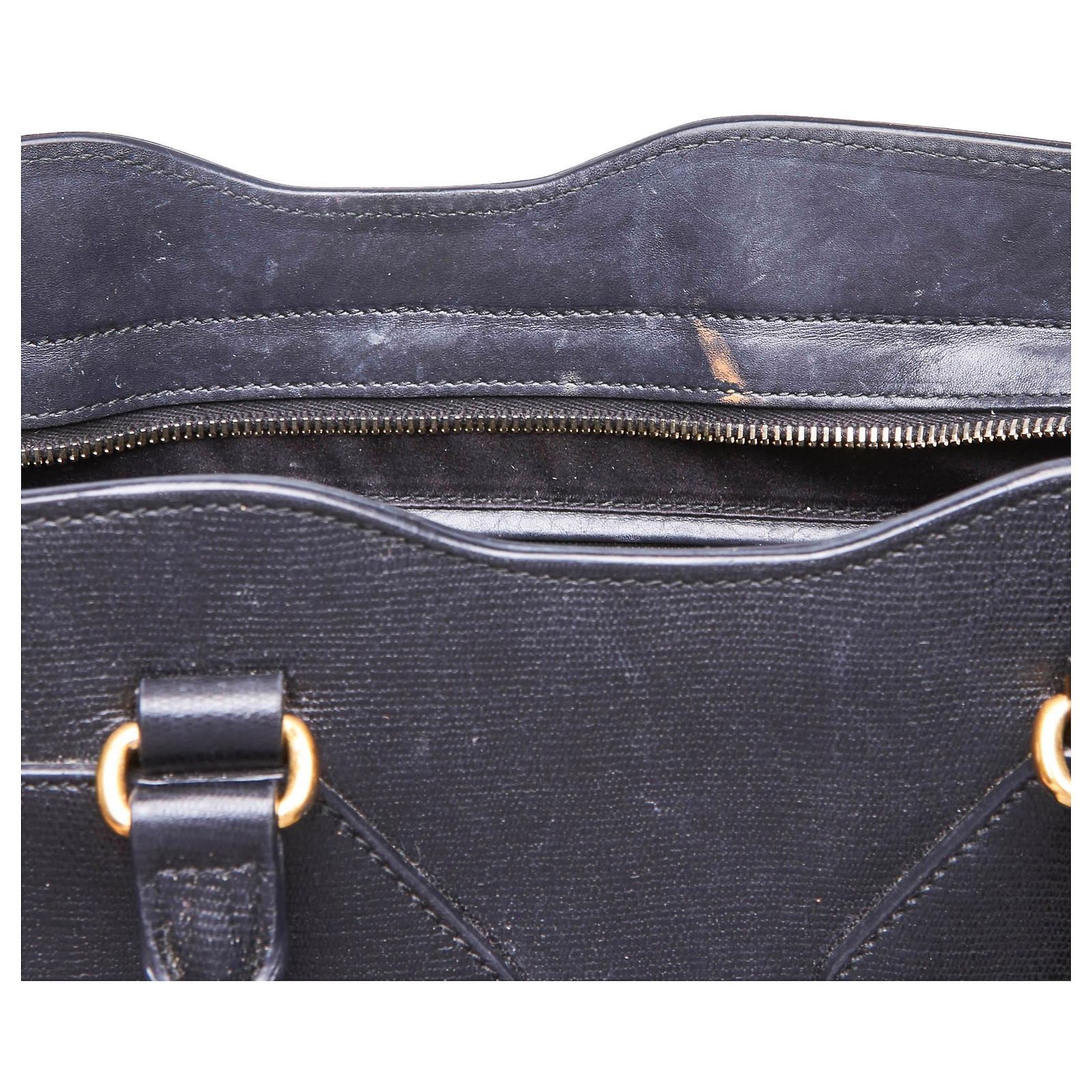 Sac Saint Laurent Cabas Chyc - Noir - Cuir - Taille Moyenne - Occasion Très Bon état