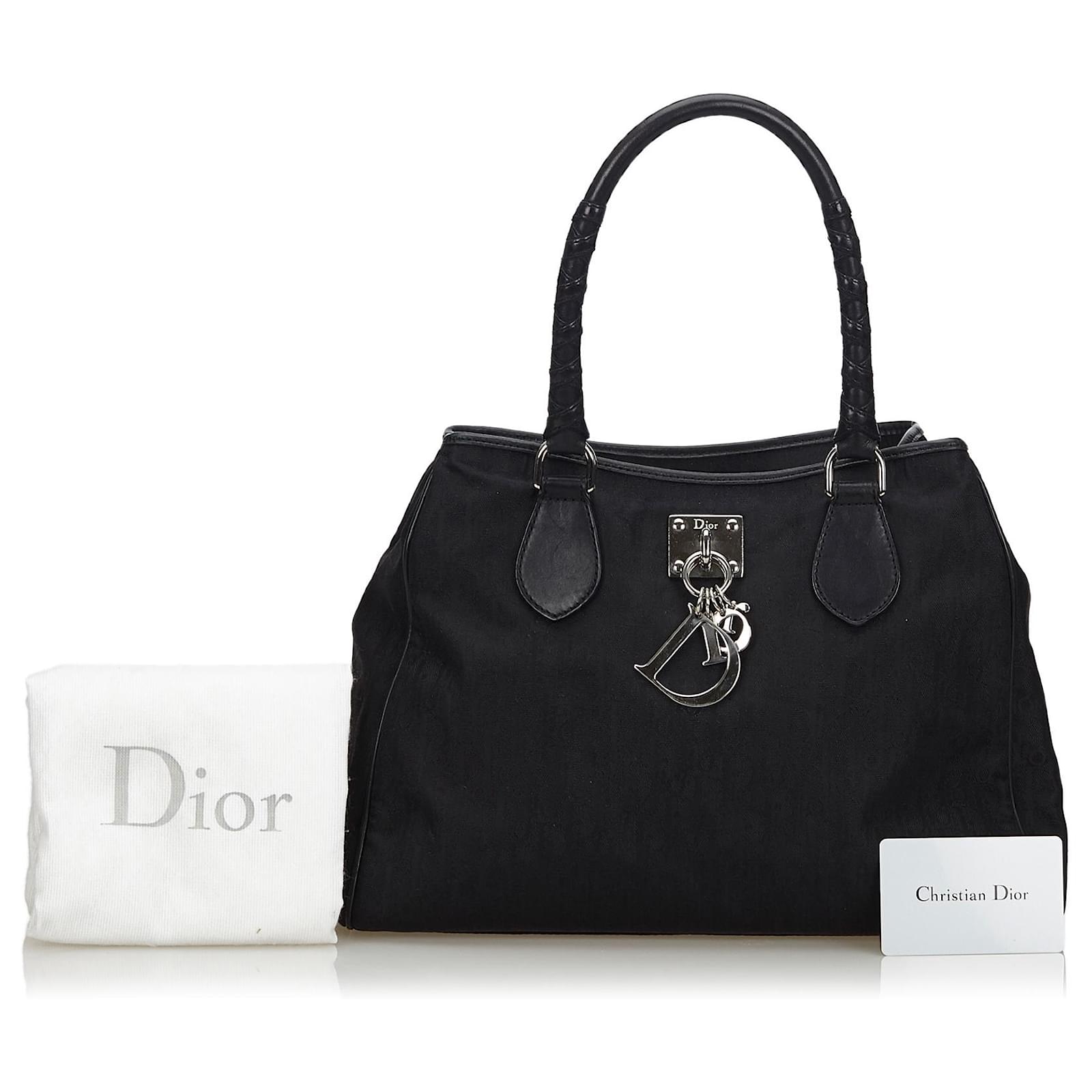 christian dior black tote