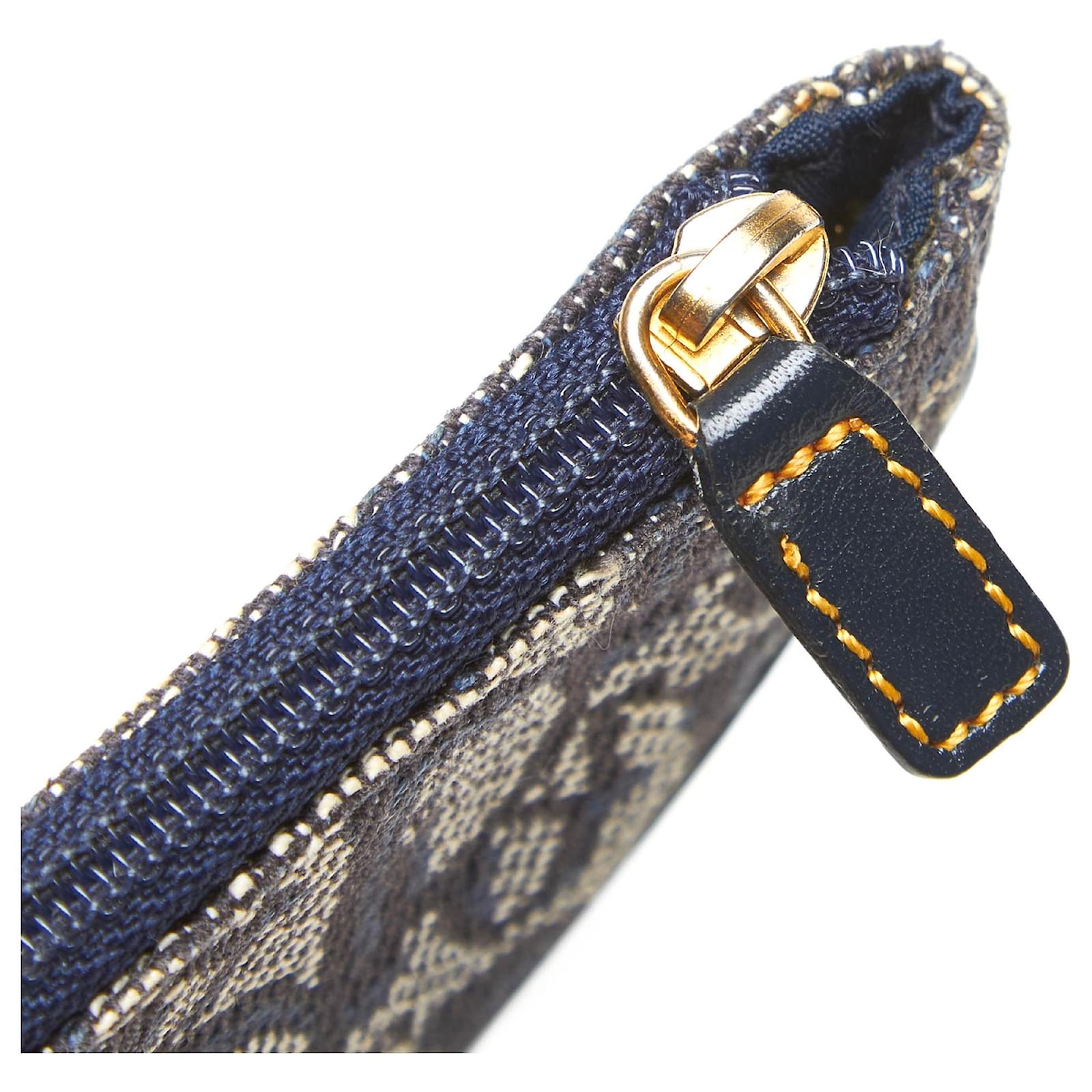 Pochette triangle A5 Saddle Toile jacquard Oblique beige et noir et cuir de veau grainé