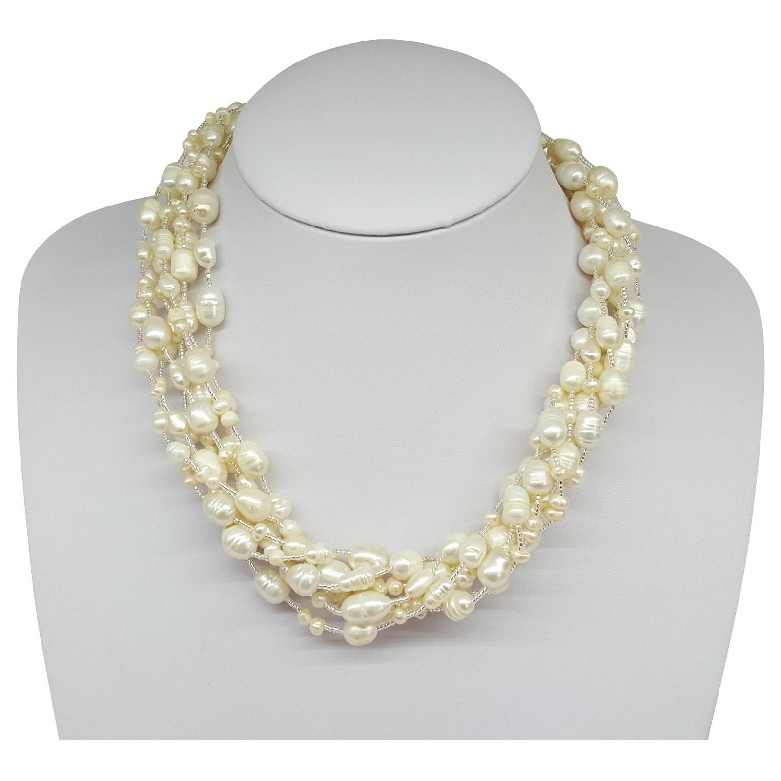 Autre Marque collier de perles Blanc ref.141451 Joli Closet