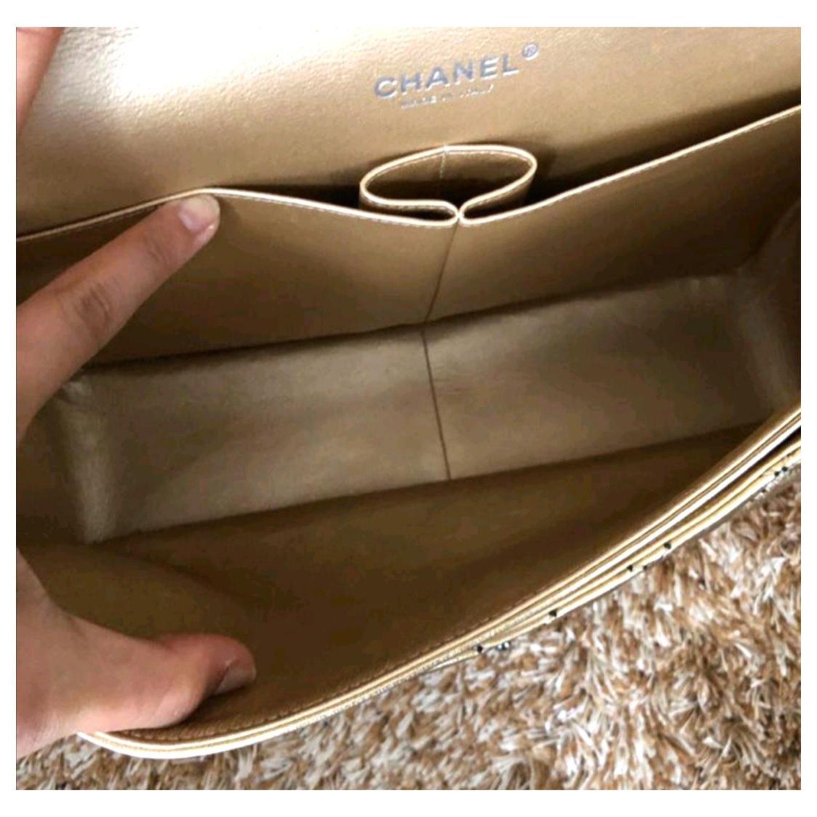 Chanel Gold Jumbo flap bag