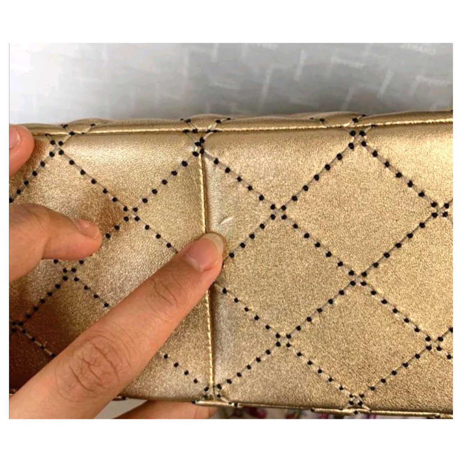 Chanel Gold Jumbo flap bag