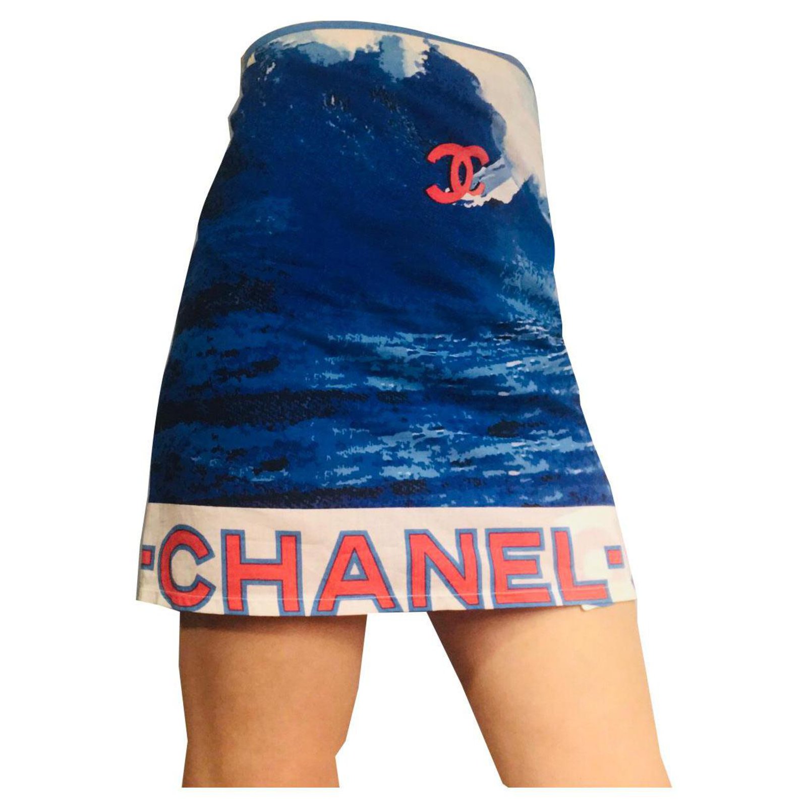 Chanel surf Blue Cotton ref.142419 Joli Closet