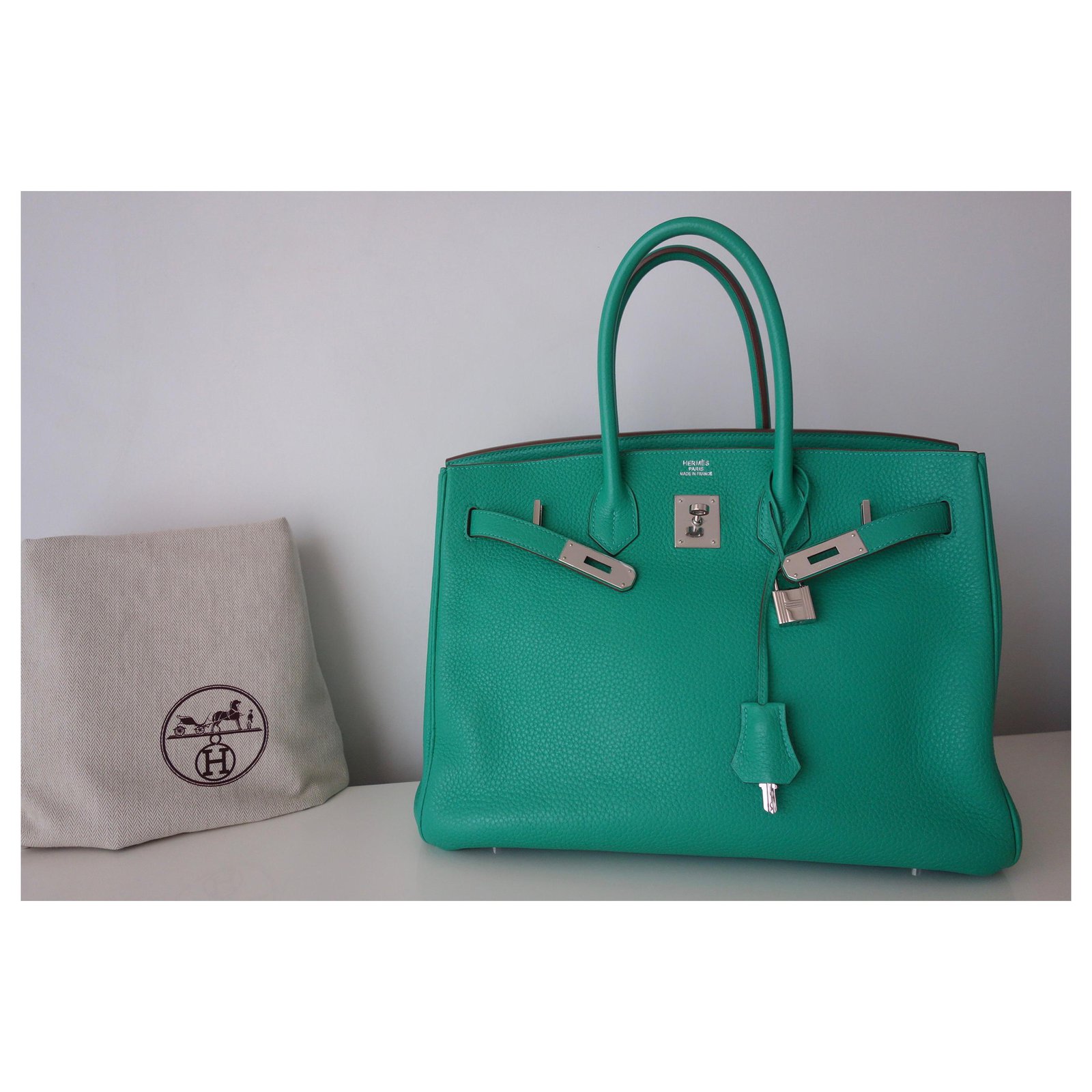 Hermès Birkin 25 Green Leather ref.974851 - Joli Closet
