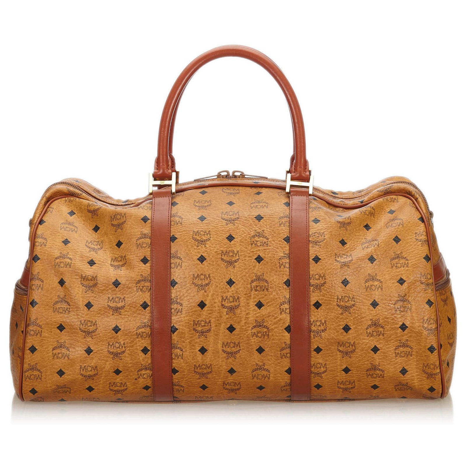 MCM Visetos Carry On Duffle - Brown Luggage and Travel, Handbags - W3049764