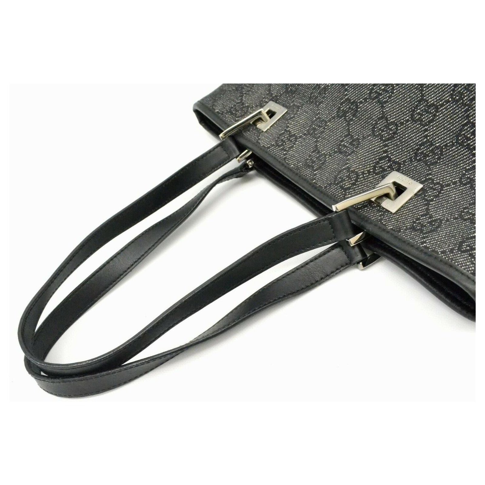 Gucci Sherry Line GG Tote Bag Black Cloth ref.143374 - Joli Closet