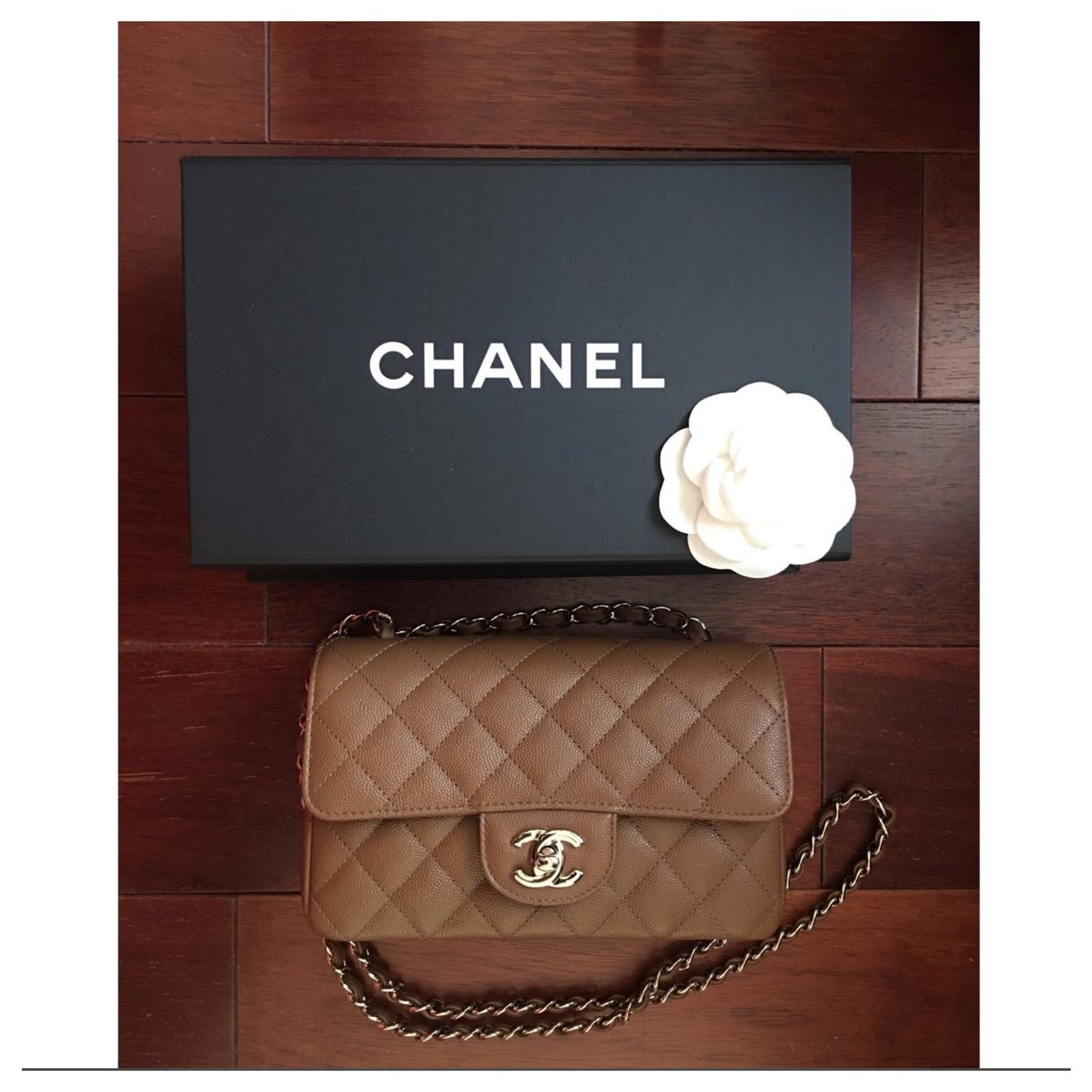 Chanel 19 Small Caramel Leather, Mixed Metal Hardware, New in Box