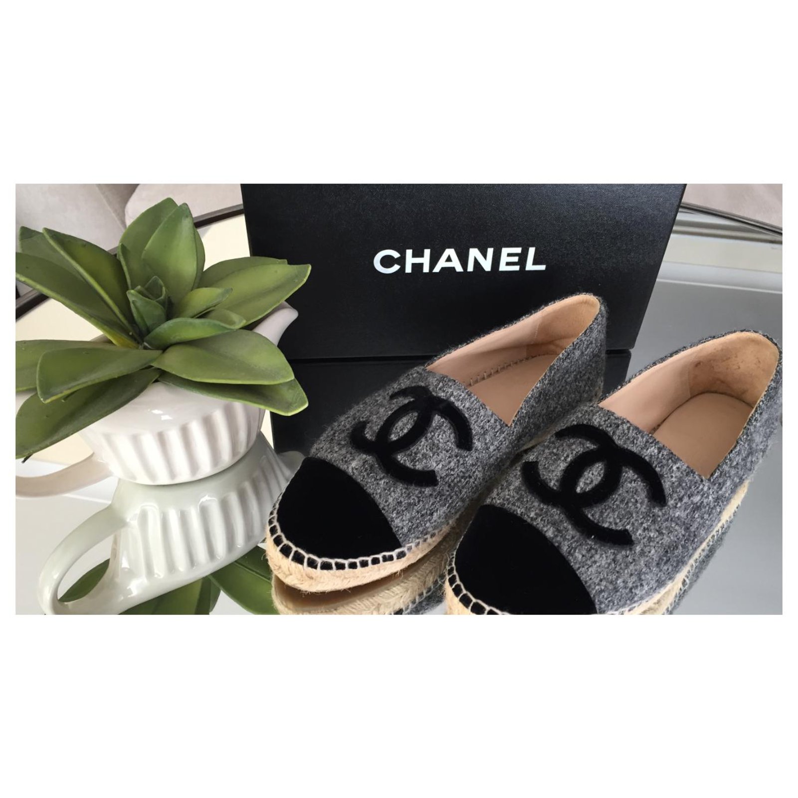 Chanel Chanel Tweed & Velvet Espadrilles Size Eur 39 Cruise Collection ...