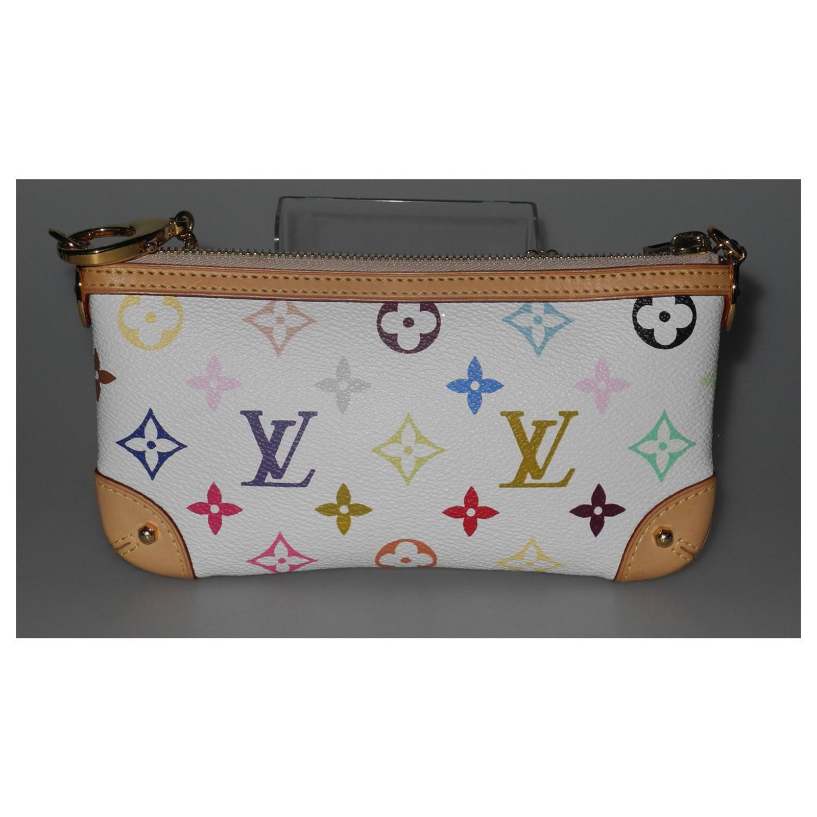 Louis Vuitton*Milla*Pouch*Murakami*Monogram*Multicolored*Canvas*Handbag*