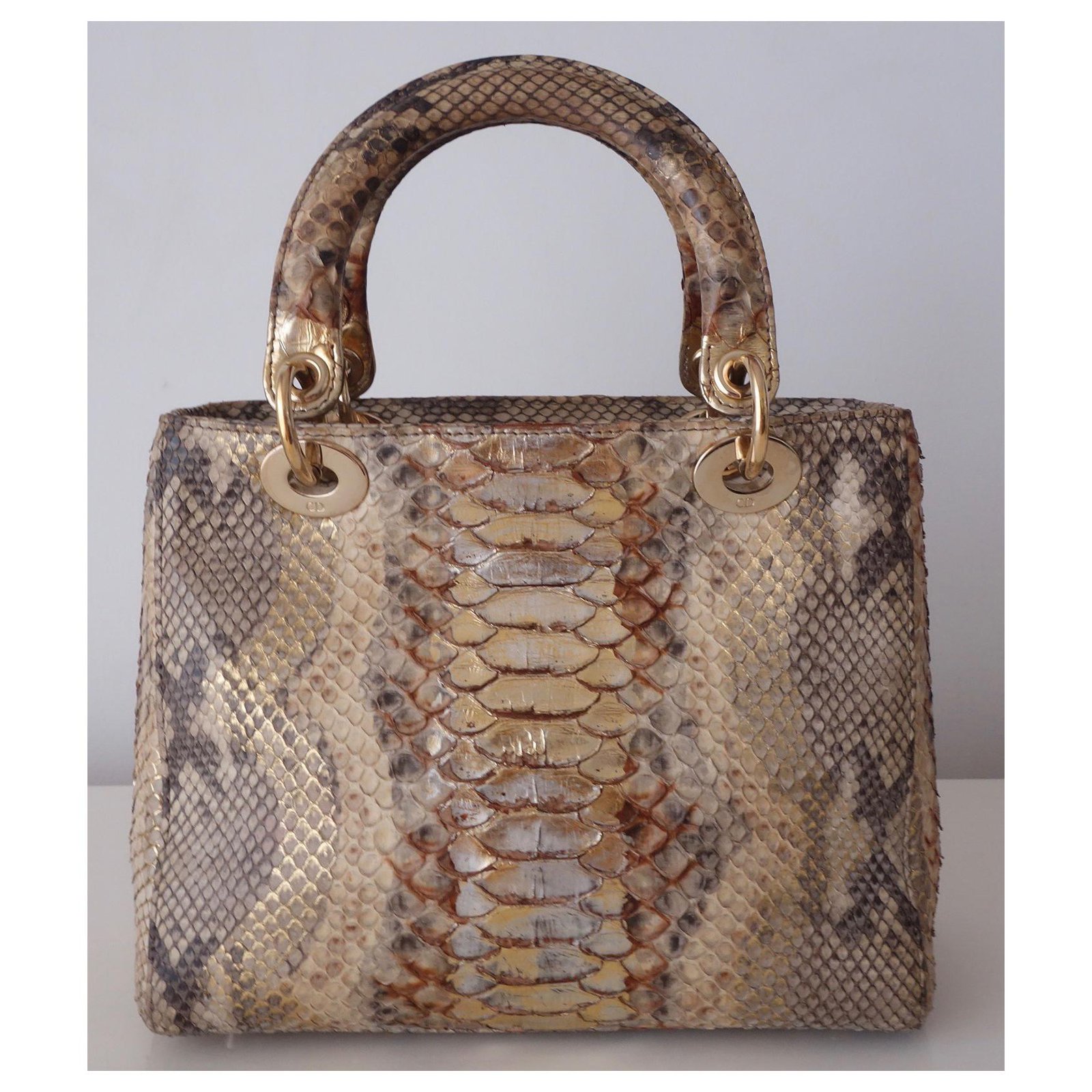 Medium TriColor Lady Dior Python sides SHW  Bag Religion