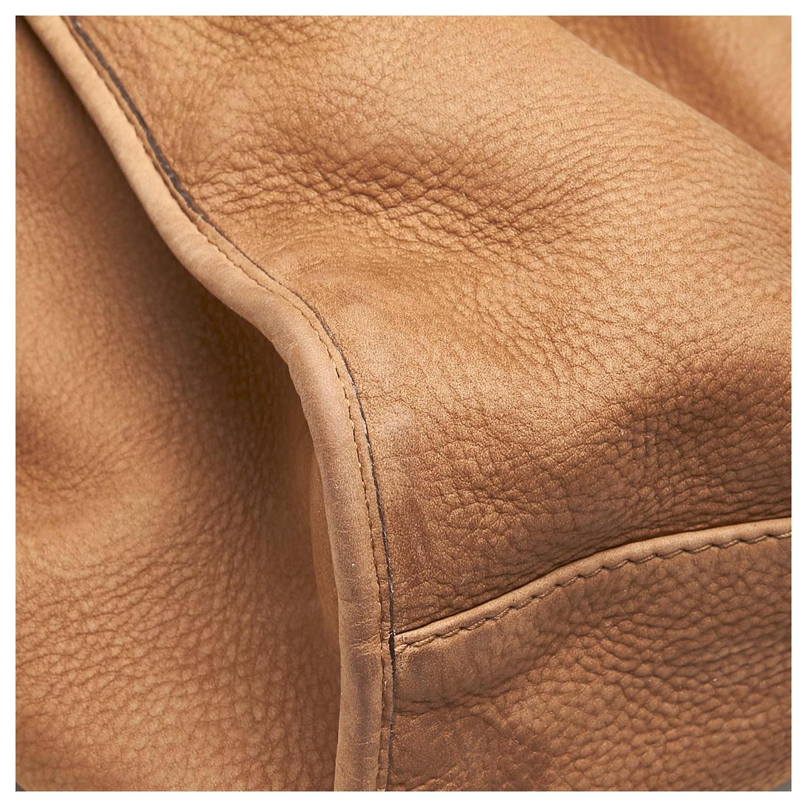 Cuir plat double de 10mm marron coutures marrons-vente au cm