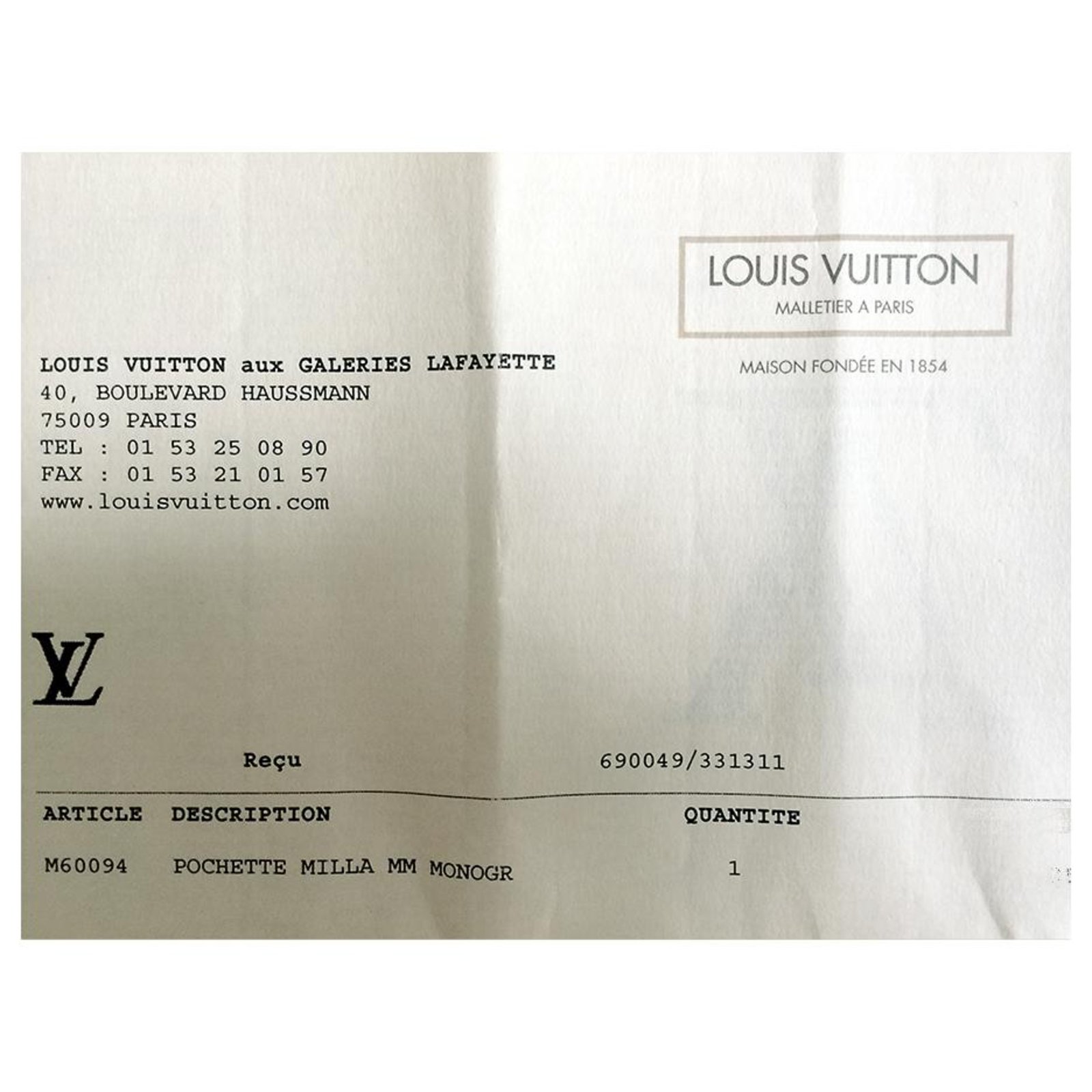 Louis Vuitton Monogram Canvas Milla MM Clutch Dark brown Cloth ref.144291 -  Joli Closet