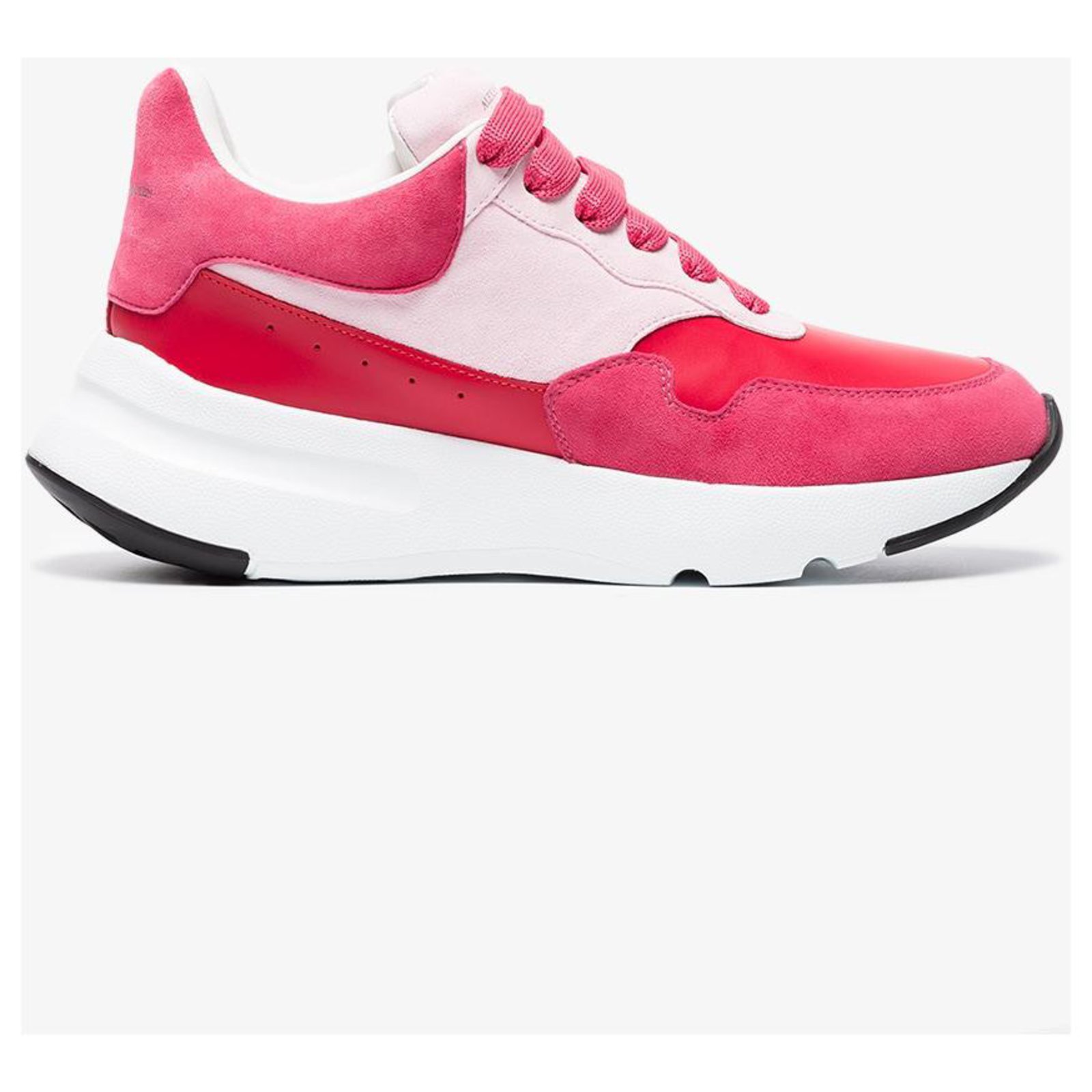 Alexander McQueen Oversized Sneakers in White and Pink Leather ref.900166 -  Joli Closet