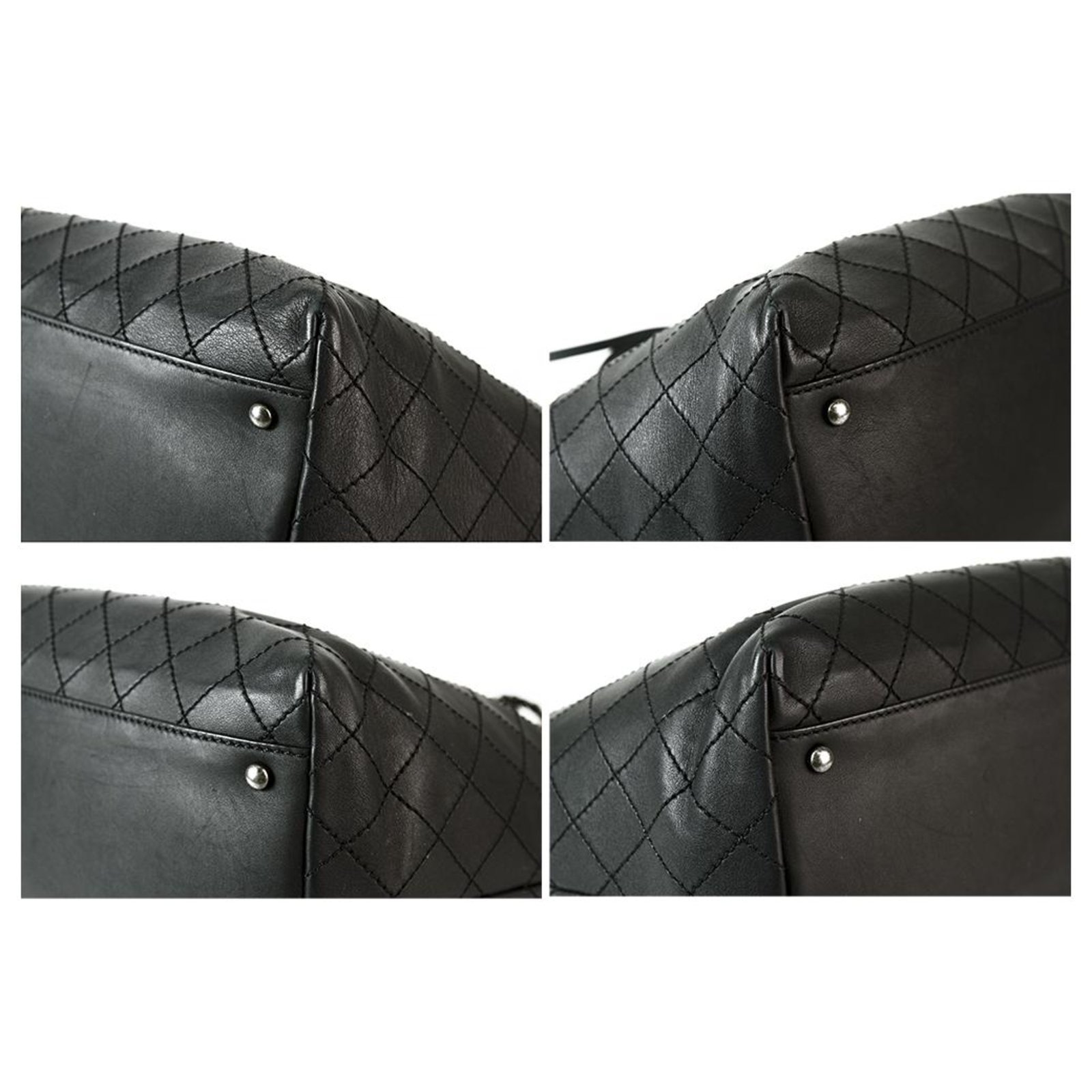Chanel Extra Large Tote Black Wild Stitch 2 Way Tote Bag Gunmetal CC  Hardware Leather ref.144605 - Joli Closet