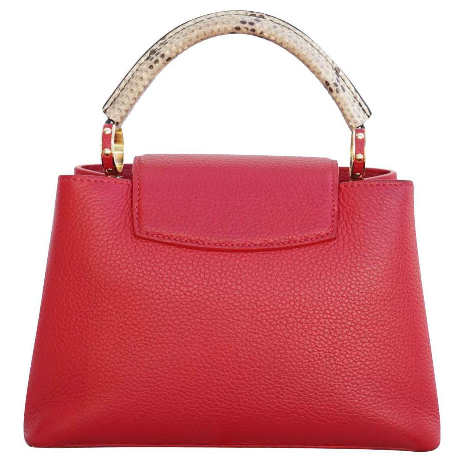 Louis Vuitton Capucines MM bag Pink Red Leather ref.980332 - Joli Closet