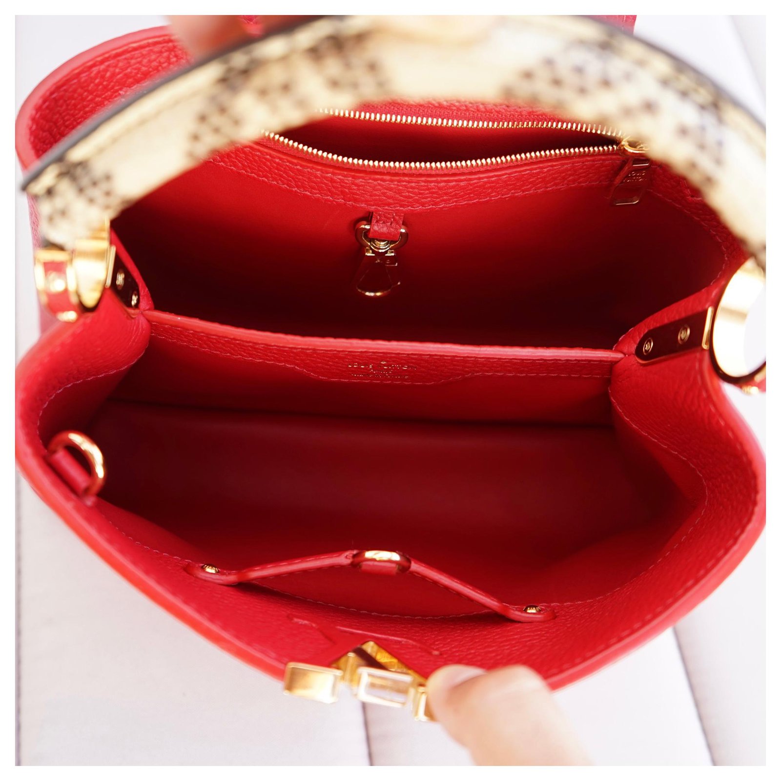 Louis Vuitton LV Dauphine mini bag red Leather ref.491926 - Joli