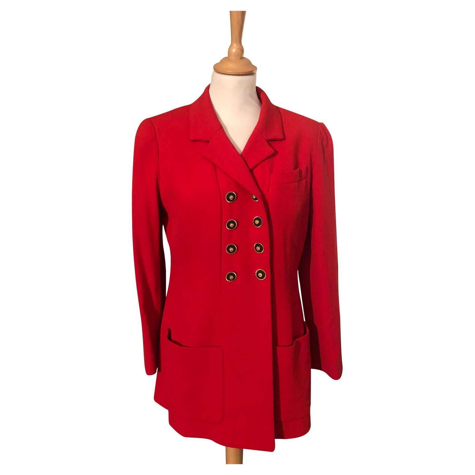 Chanel red jacket Cotton ref.144880 - Joli Closet