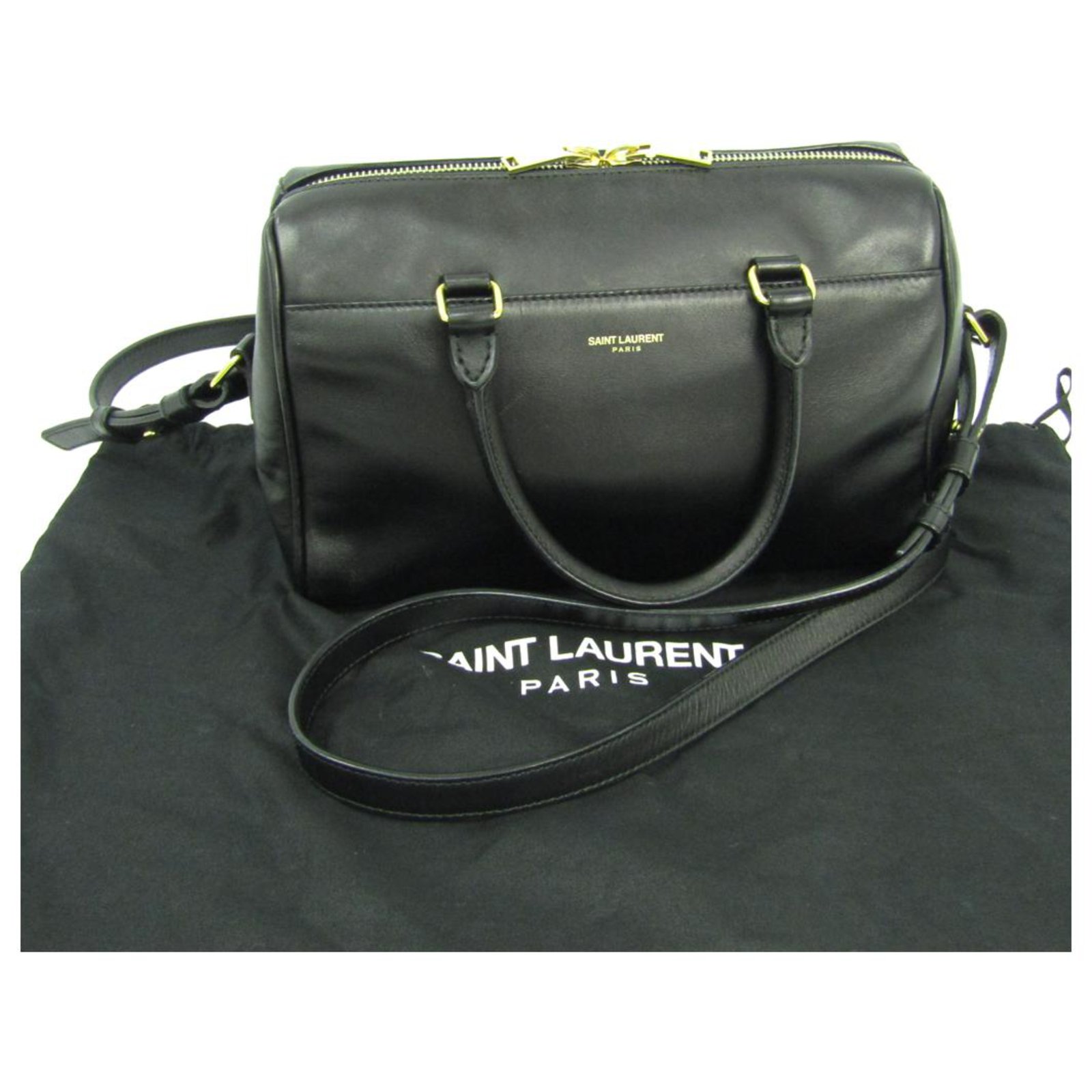 NEW YVES SAINT LAURENT DOWNTOWN BABY BANDOULIERE LEATHER HAND BAG Black  ref.1010639 - Joli Closet