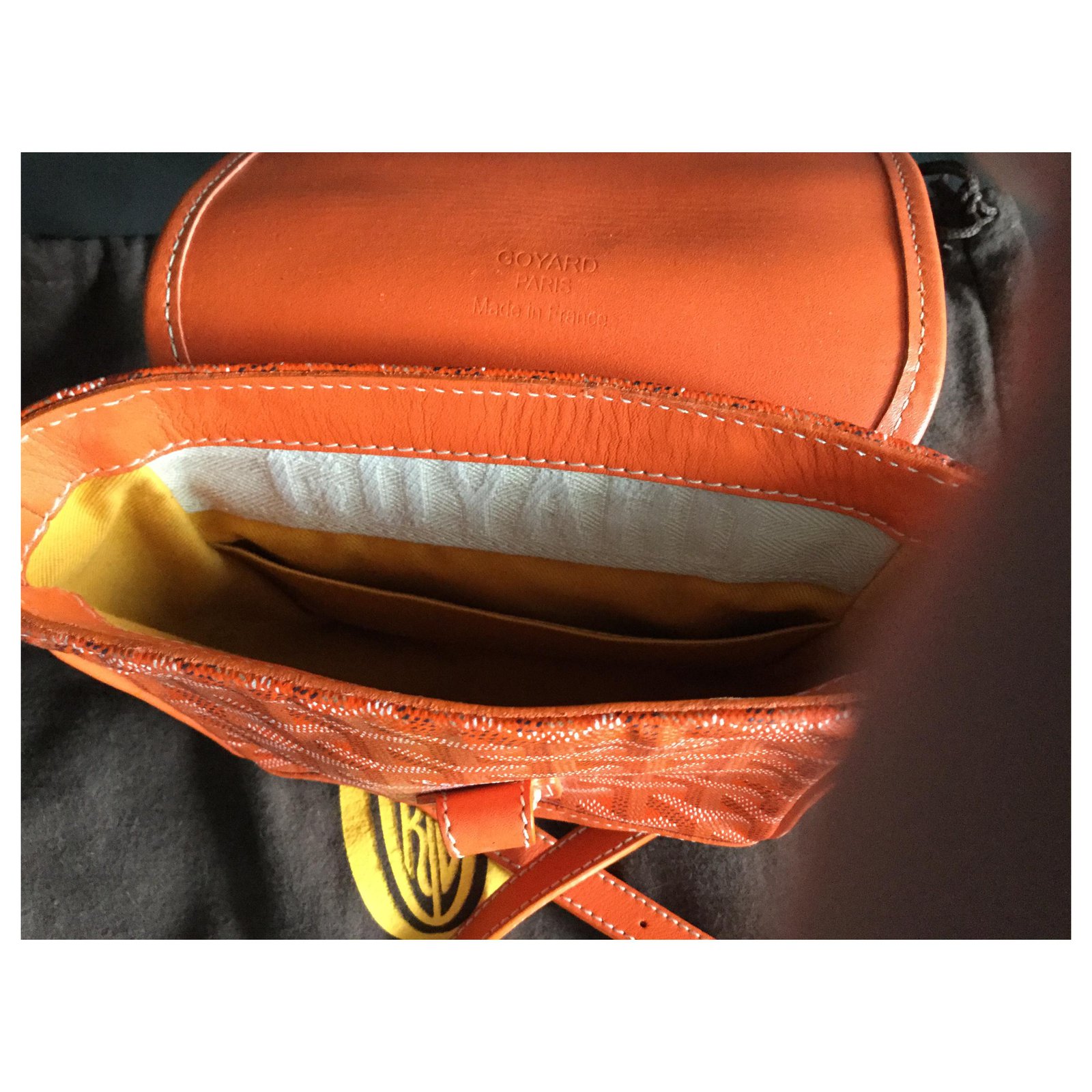 GOYARD SHOULDER BAG Orange Leather ref.145056 - Joli Closet