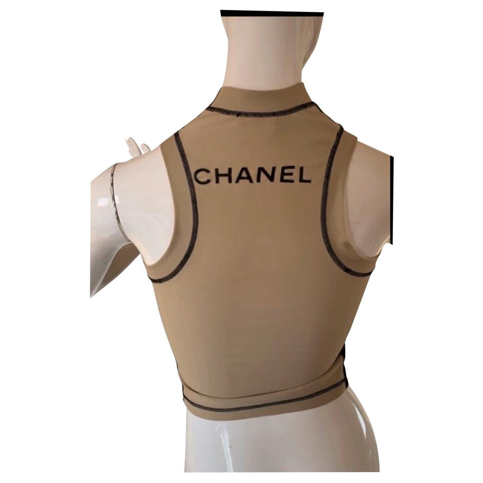 Tops Chanel Blanco talla 36 IT de en Algodón - 35675321