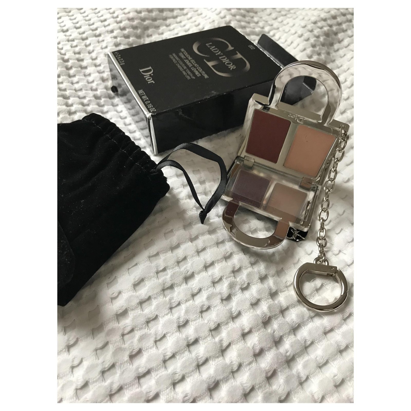 Lady Dior bag charm Black Leather ref.404021 - Joli Closet