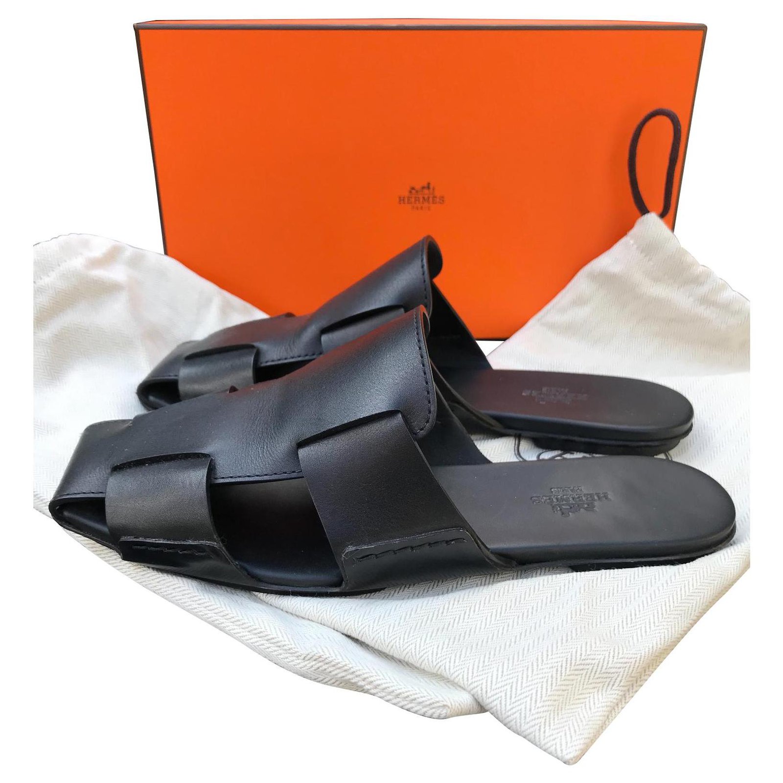 hermès chypre leather mules