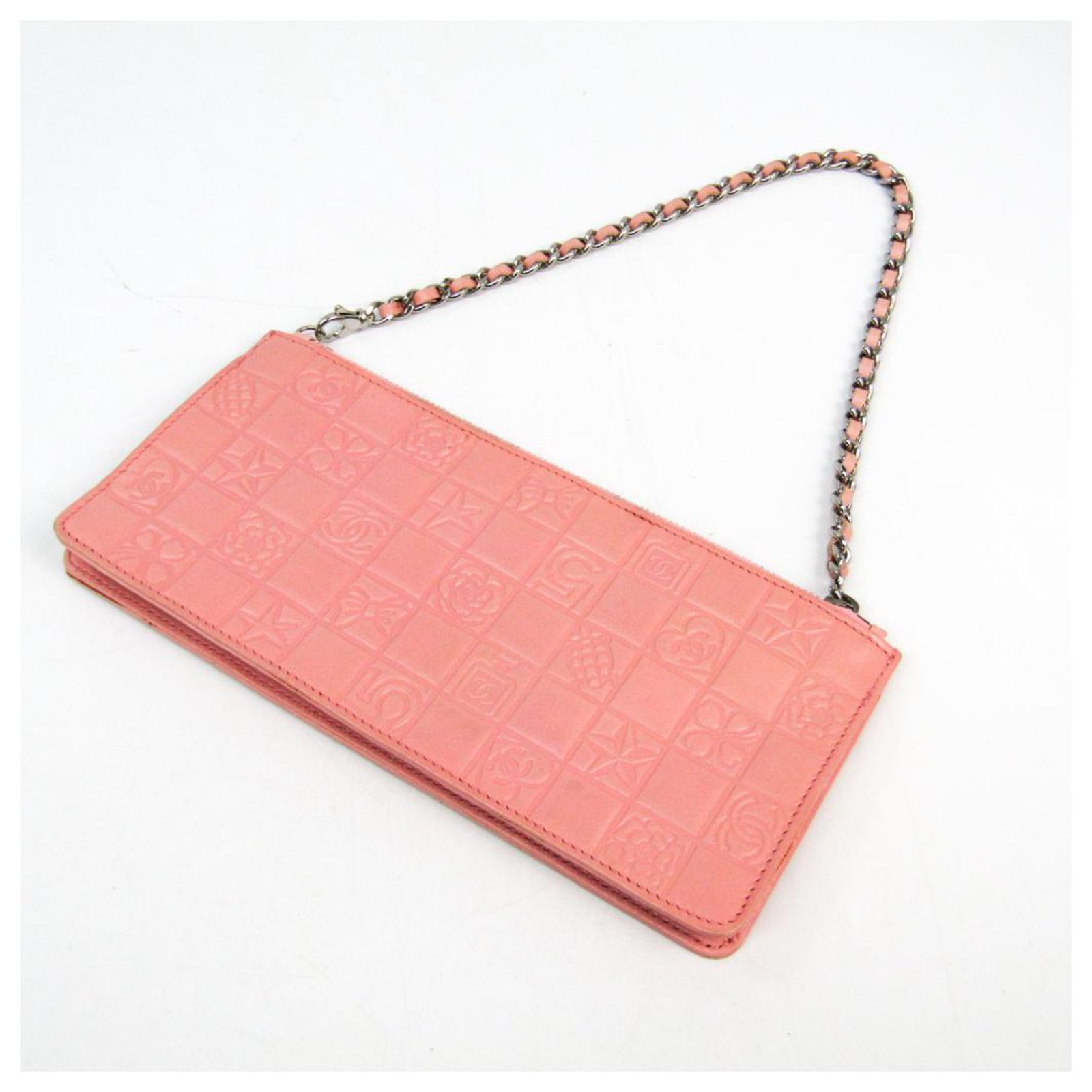 Leather card wallet Chanel Pink in Leather - 30580056