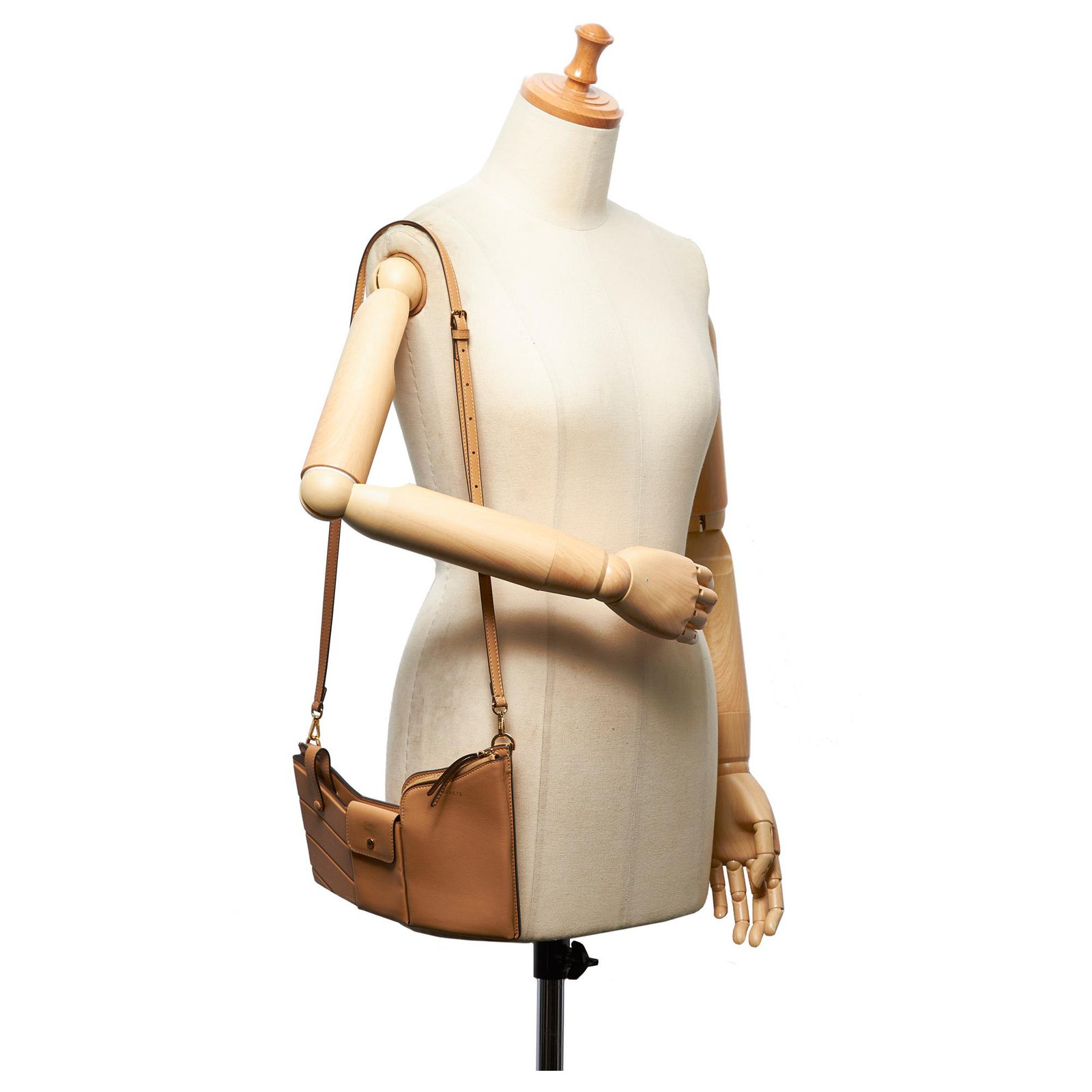 Fendi Womens By The Way Stone Mini Beige Leather ref.1006363 - Joli Closet