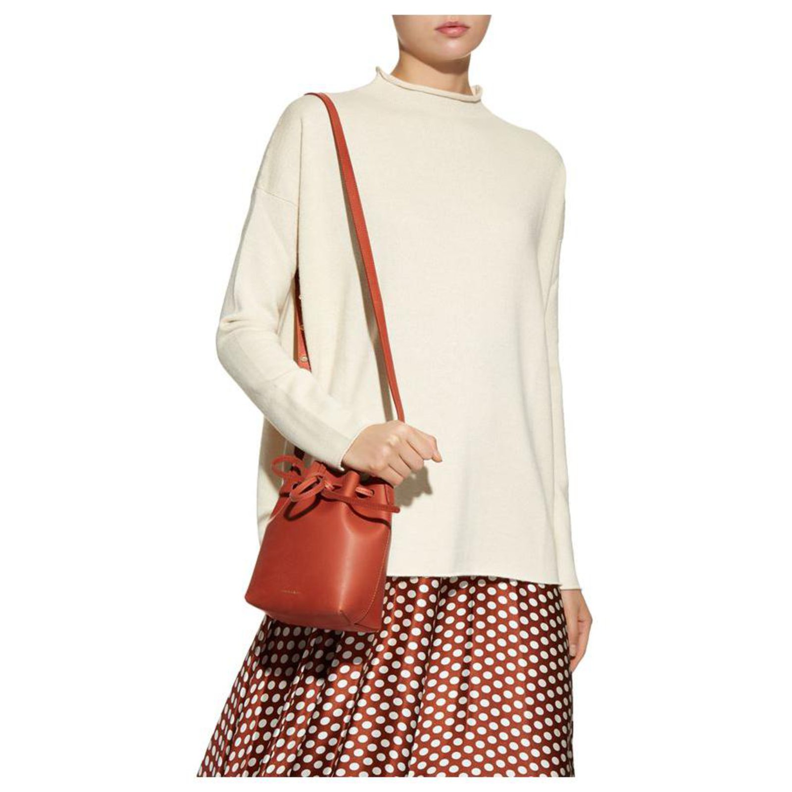 Mansur Gavriel Mini mini Bucket bag Brown Leather ref.146492 - Joli Closet