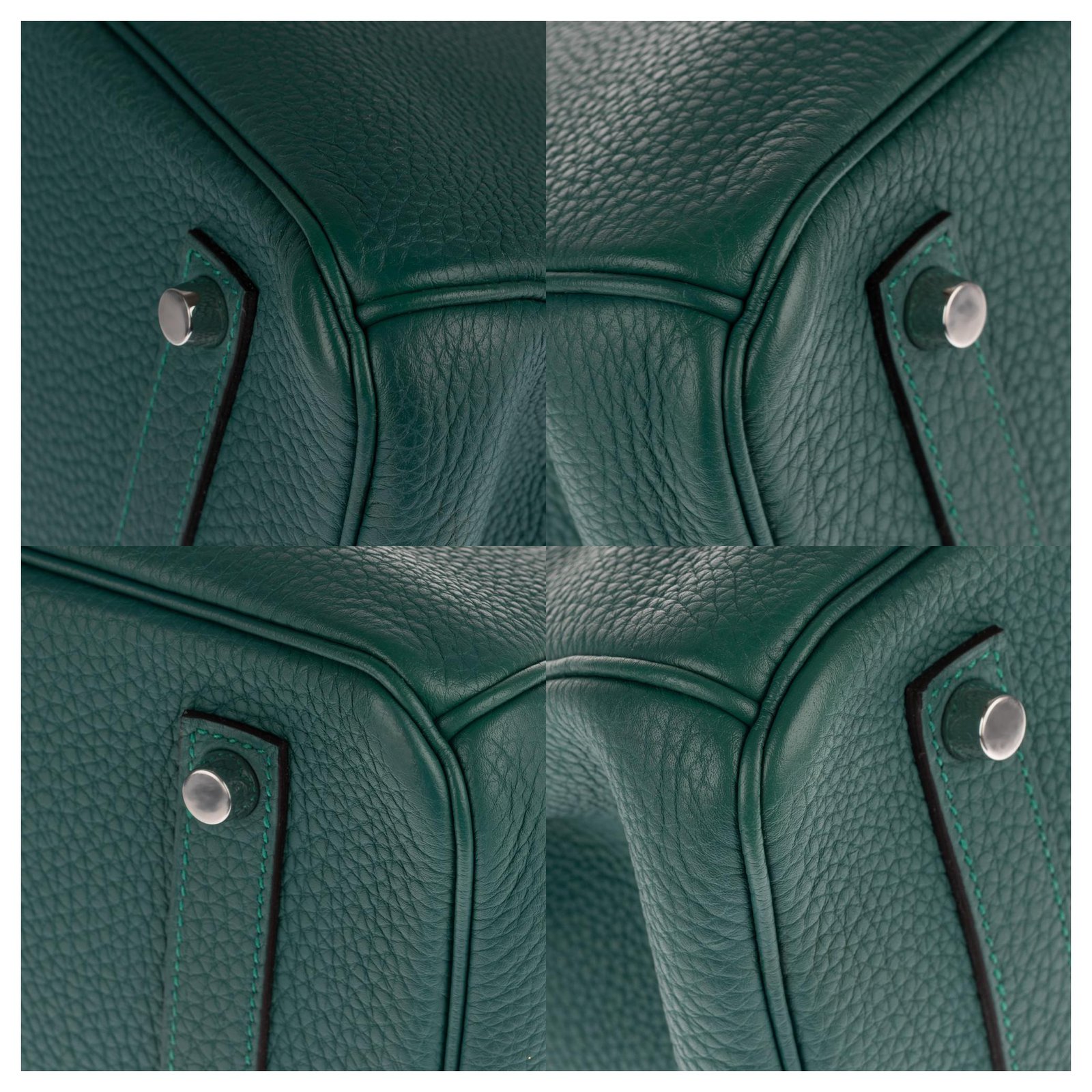 Hermès Malachite Birkin 35cm of Togo Leather with Gold Hardware
