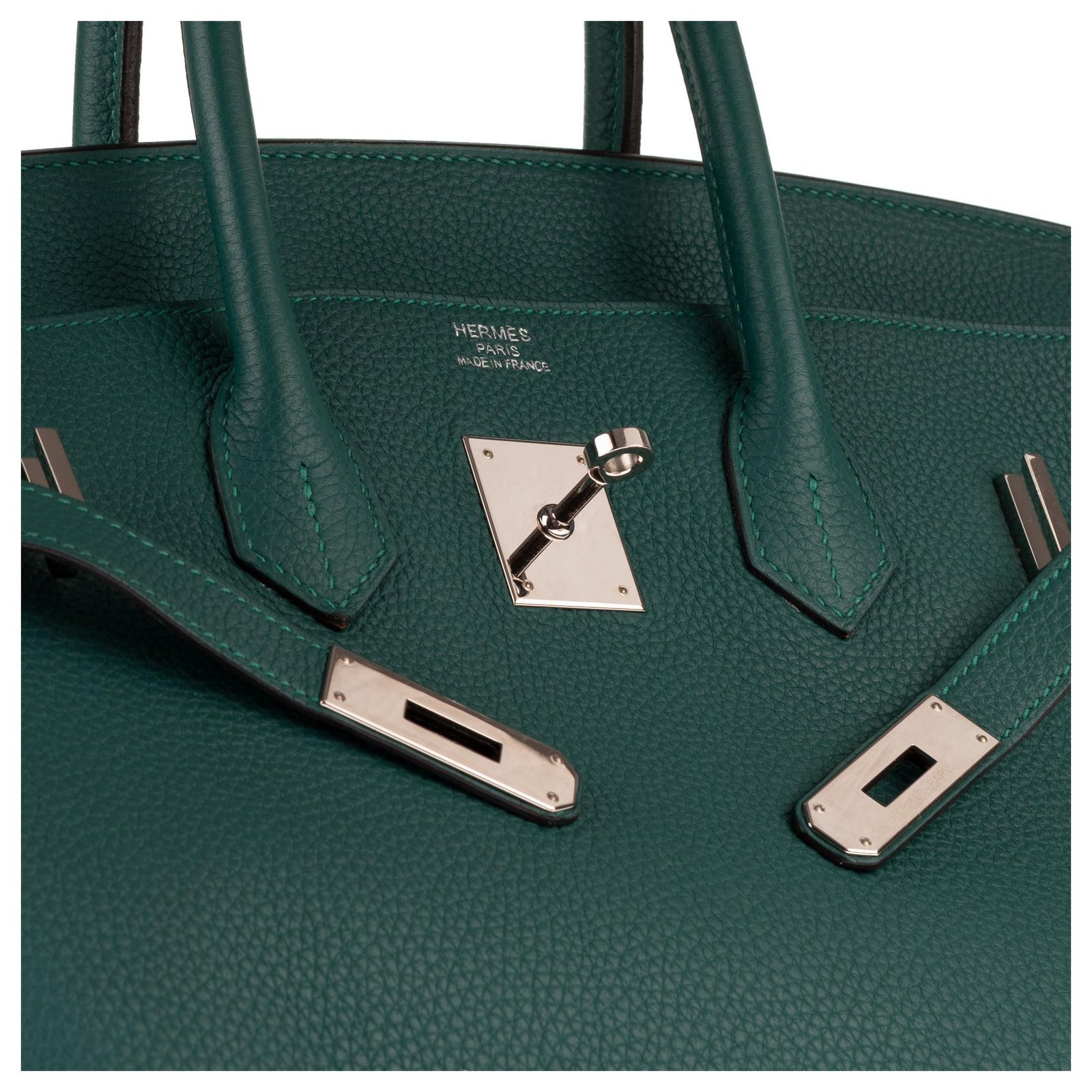 Hermès - Authenticated Birkin 30 Handbag - Leather Green Plain for Women, Never Worn