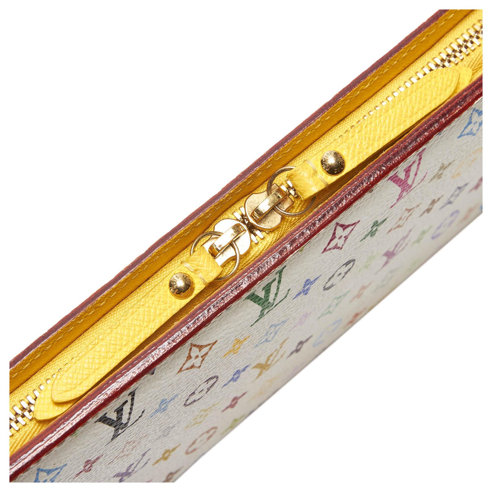 Louis Vuitton White Monogram Multicolore Portefeuille Ansoritto Wallet  Multiple colors Leather Cloth ref.146878 - Joli Closet